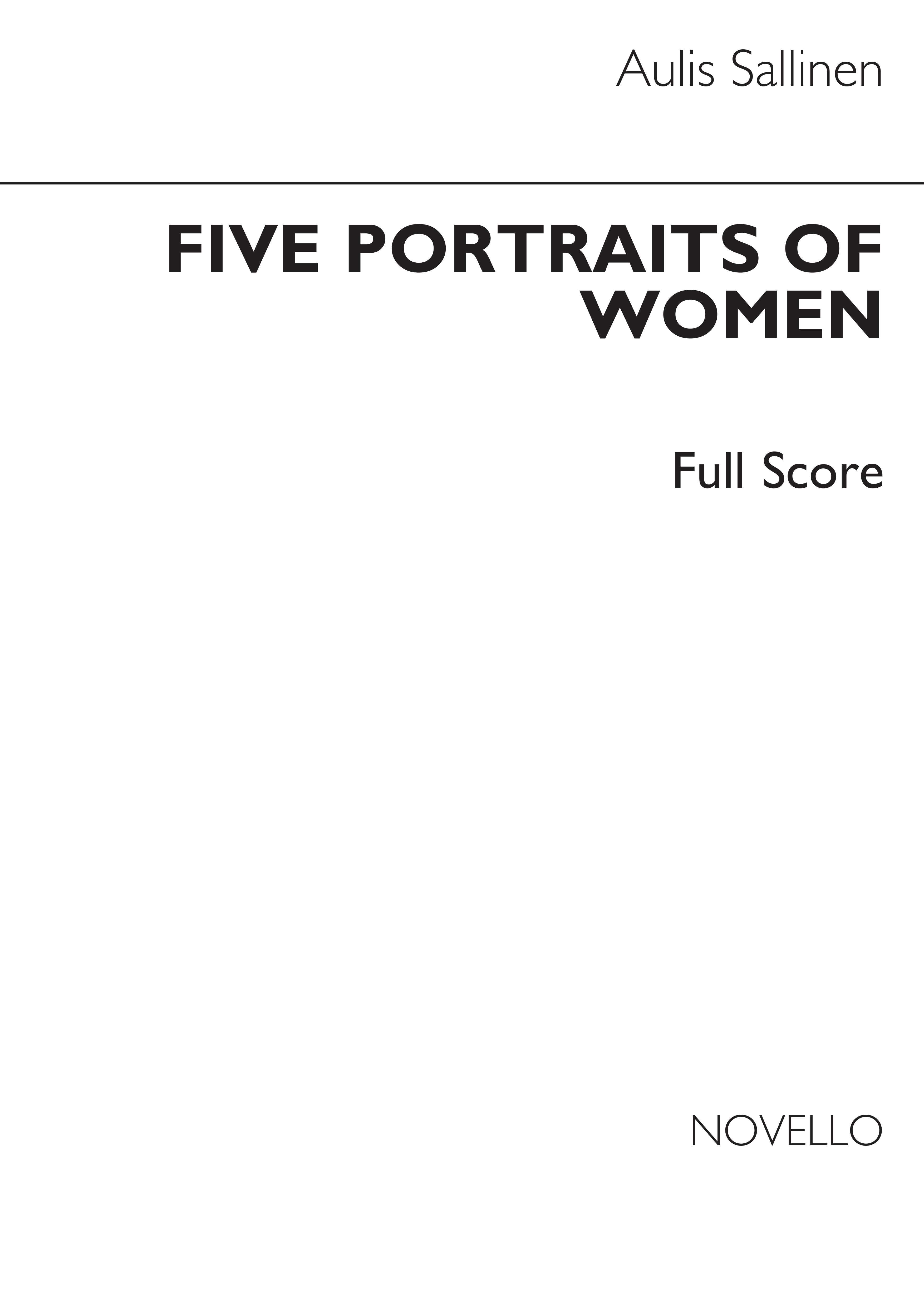 Aulis Sallinen: Five Portraits of Women: Soprano: Score