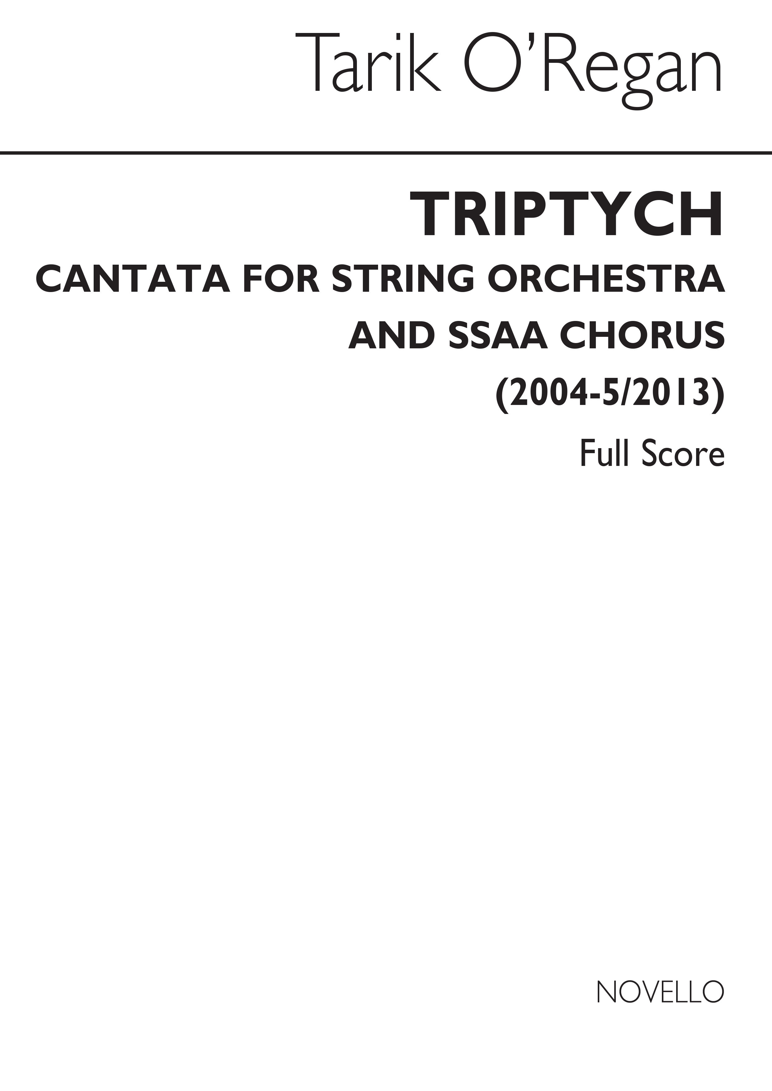 Tarik O'Regan: Triptych: SSAA: Score