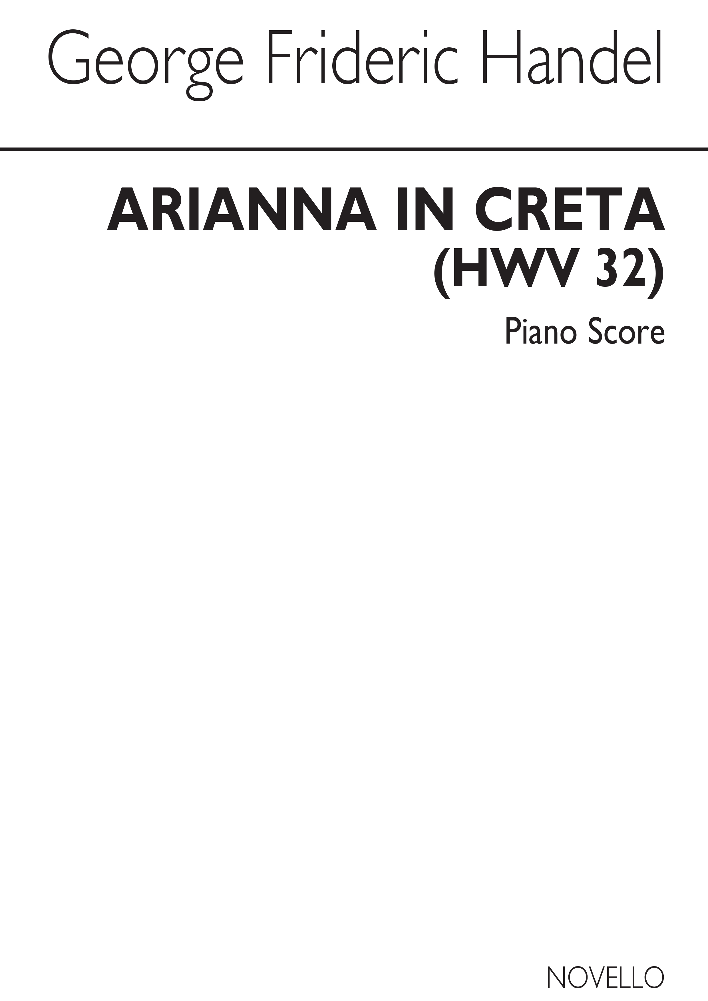 Georg Friedrich Hndel: Arianna In Creta HWV 32: SATB: Vocal Score