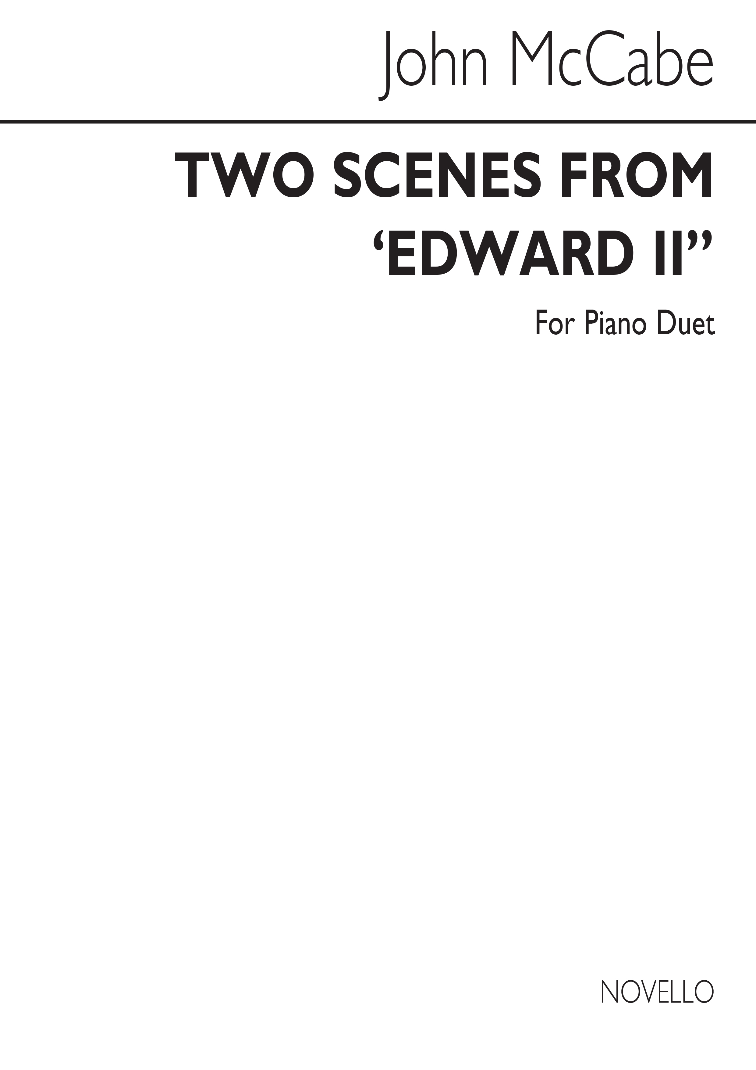 John McCabe: Two Scenes From Edward II: Piano Duet: Instrumental Album