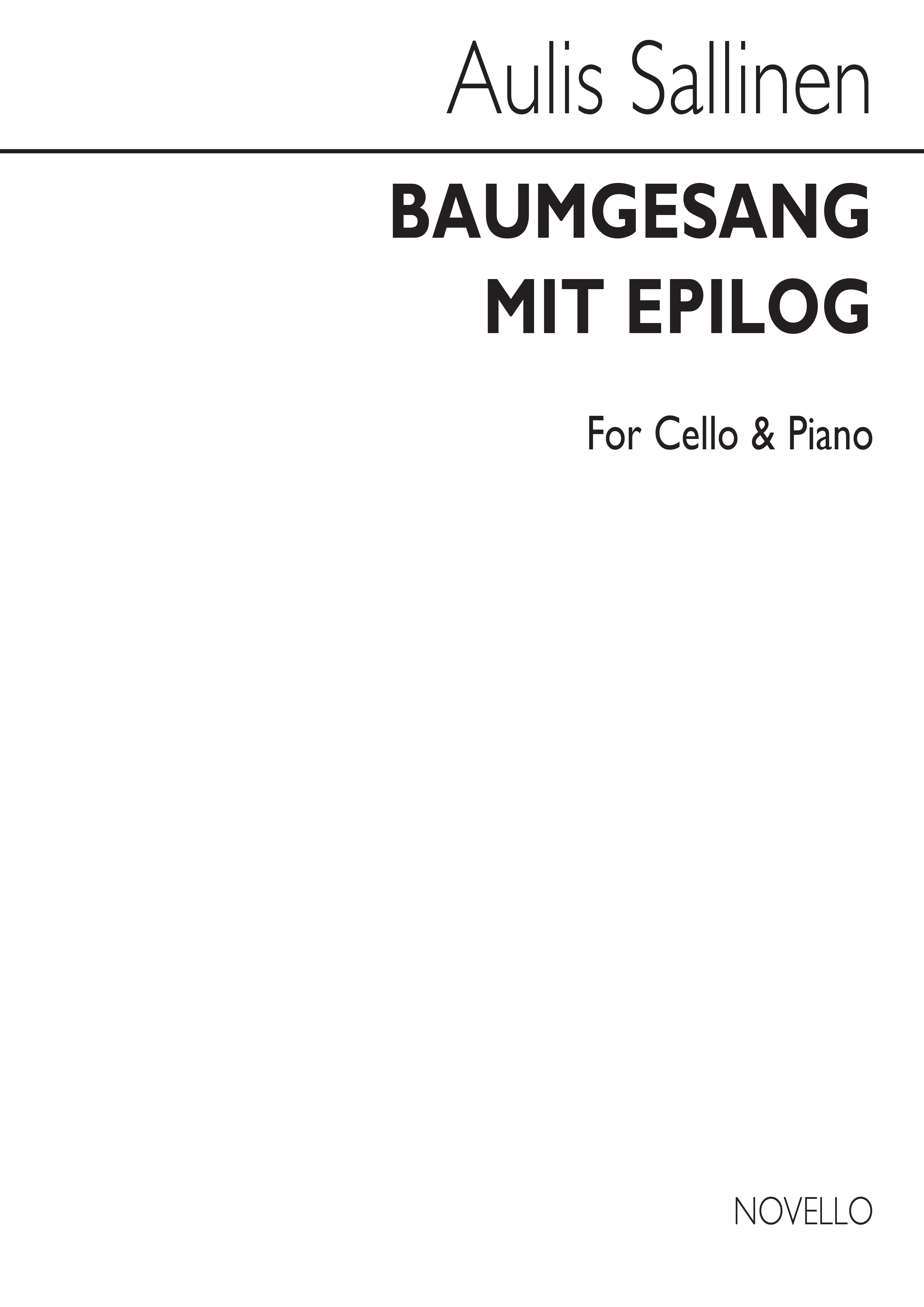 Aulis Sallinen: Baumgesang Mit Epilog: Cello: Instrumental Work