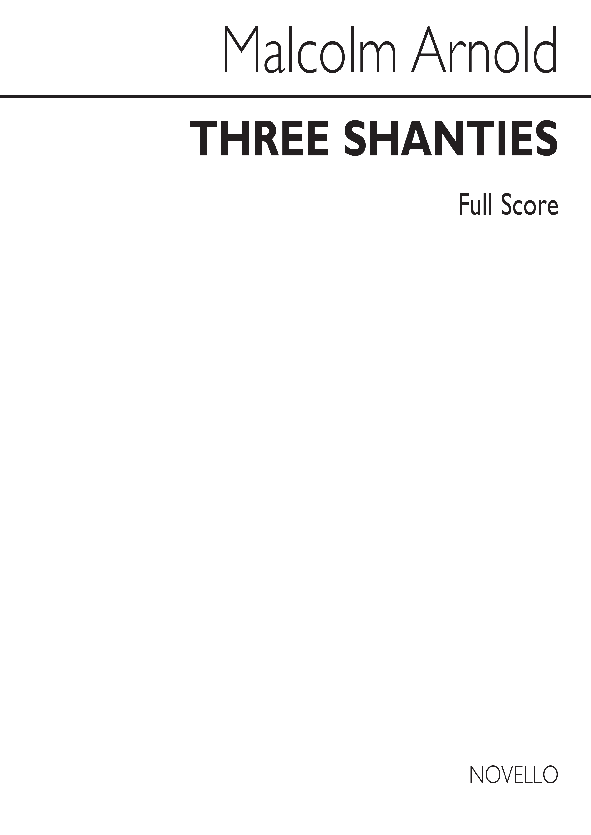 Malcolm Arnold: Malcolm Arnold: Three Shanties: Wind Ensemble: Score