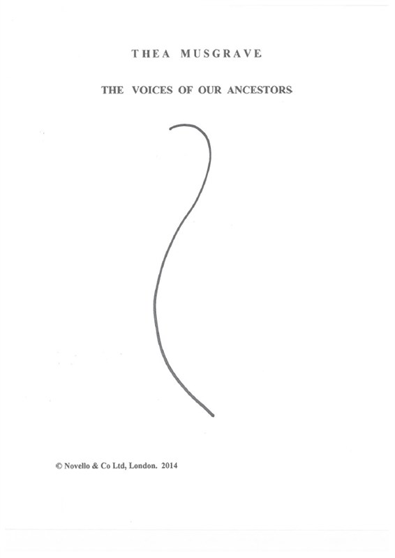 Thea Musgrave: The Voices Of Our Ancestors: SATB: Score and Parts