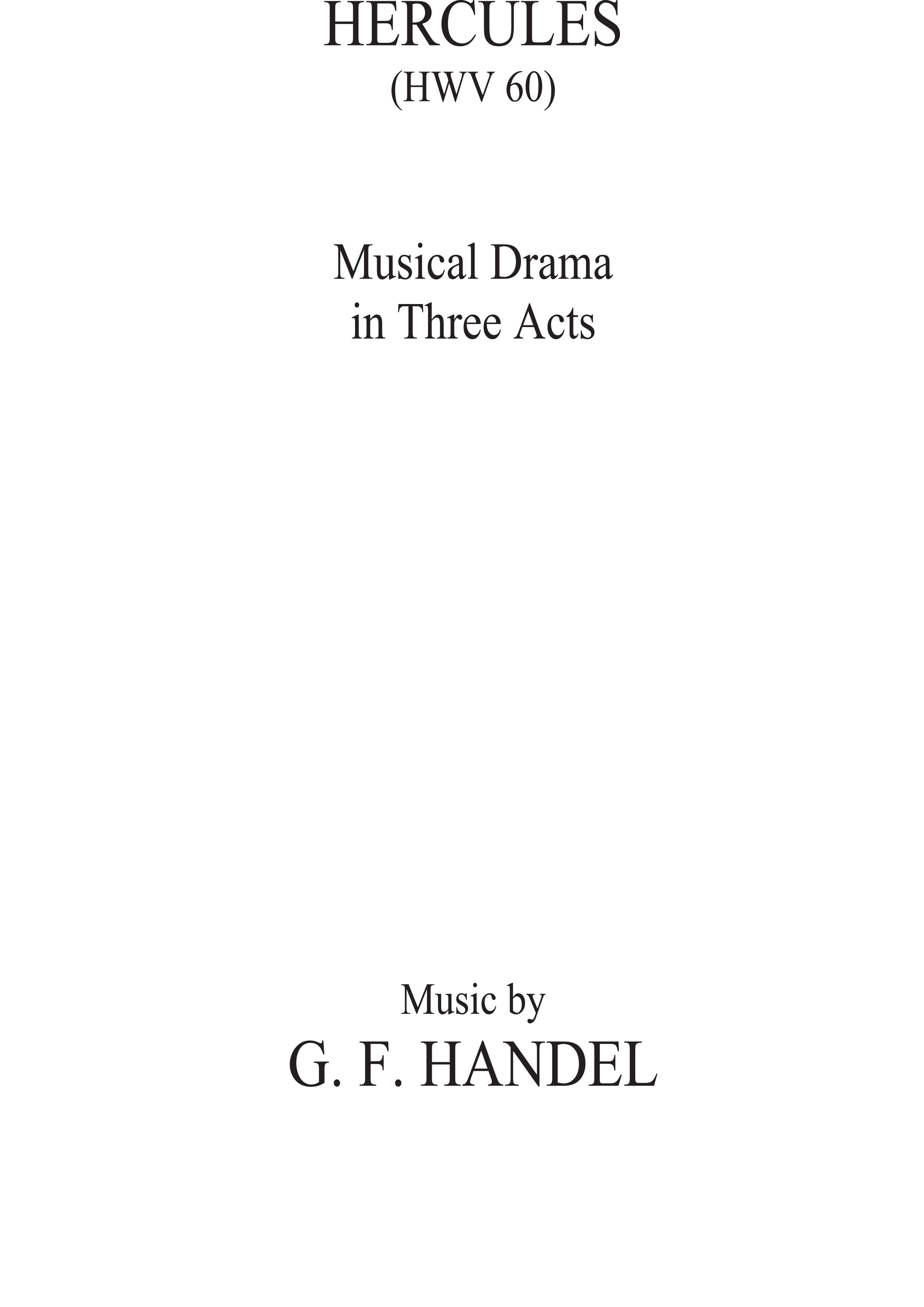 Georg Friedrich Hndel: Hercules (Ed. Peter Jones) (Vocal Score): Mixed Choir: