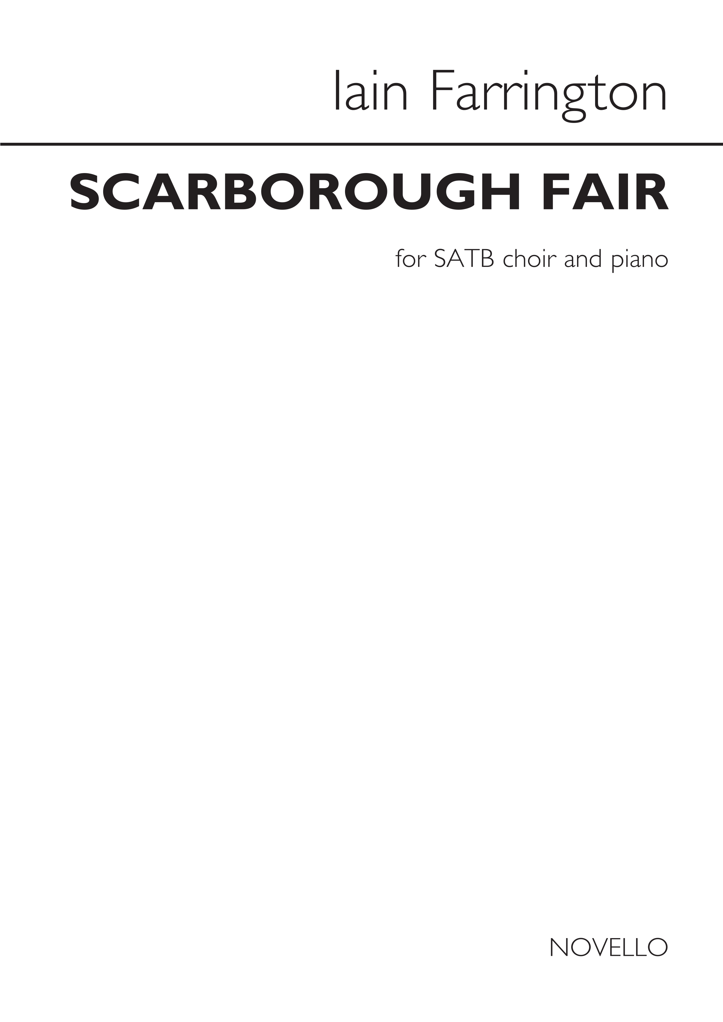 Scarborough Fair: SATB: Vocal Score