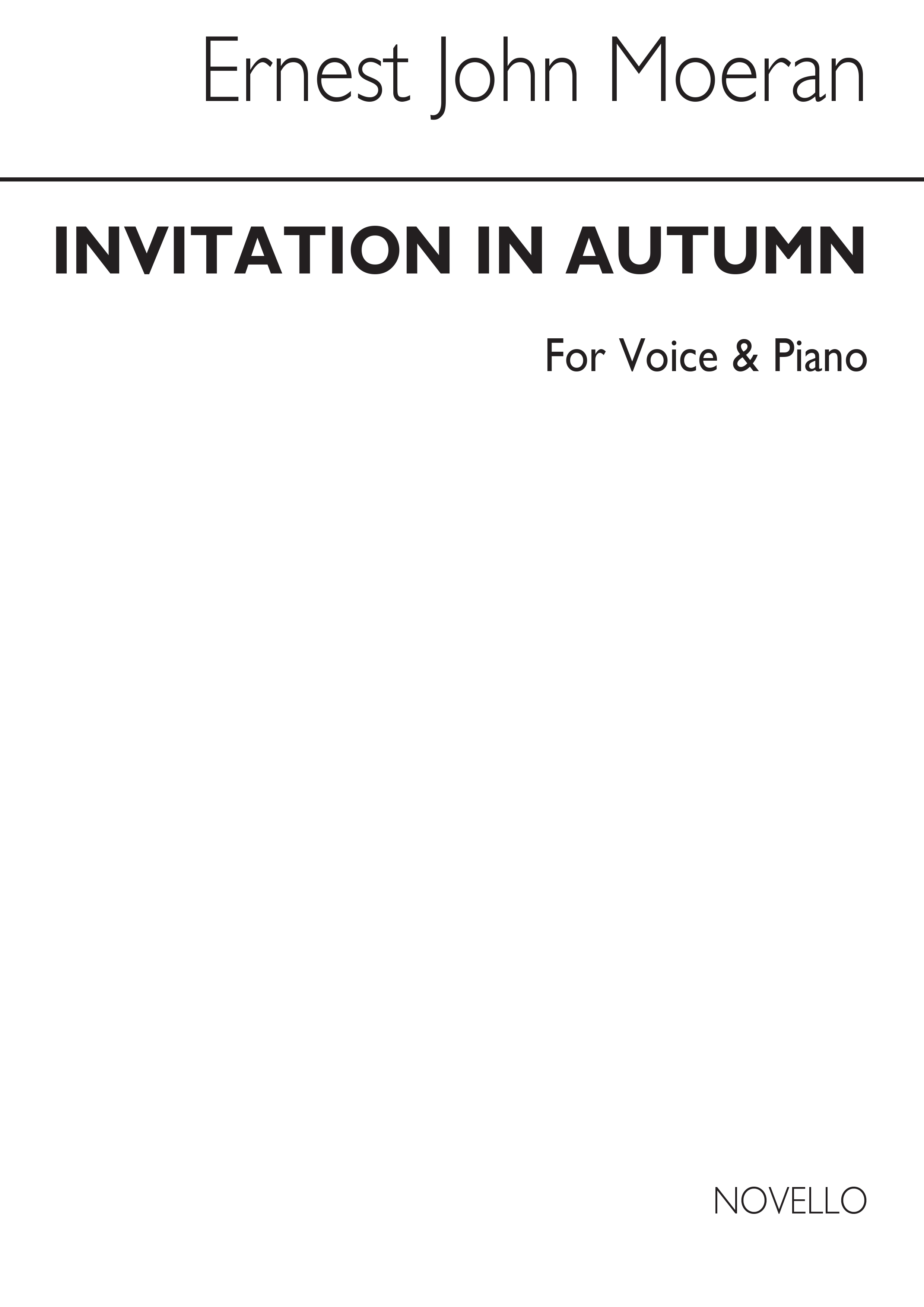 E.J. Moeran: Invitation In Autumn In G: High Voice: Instrumental Work