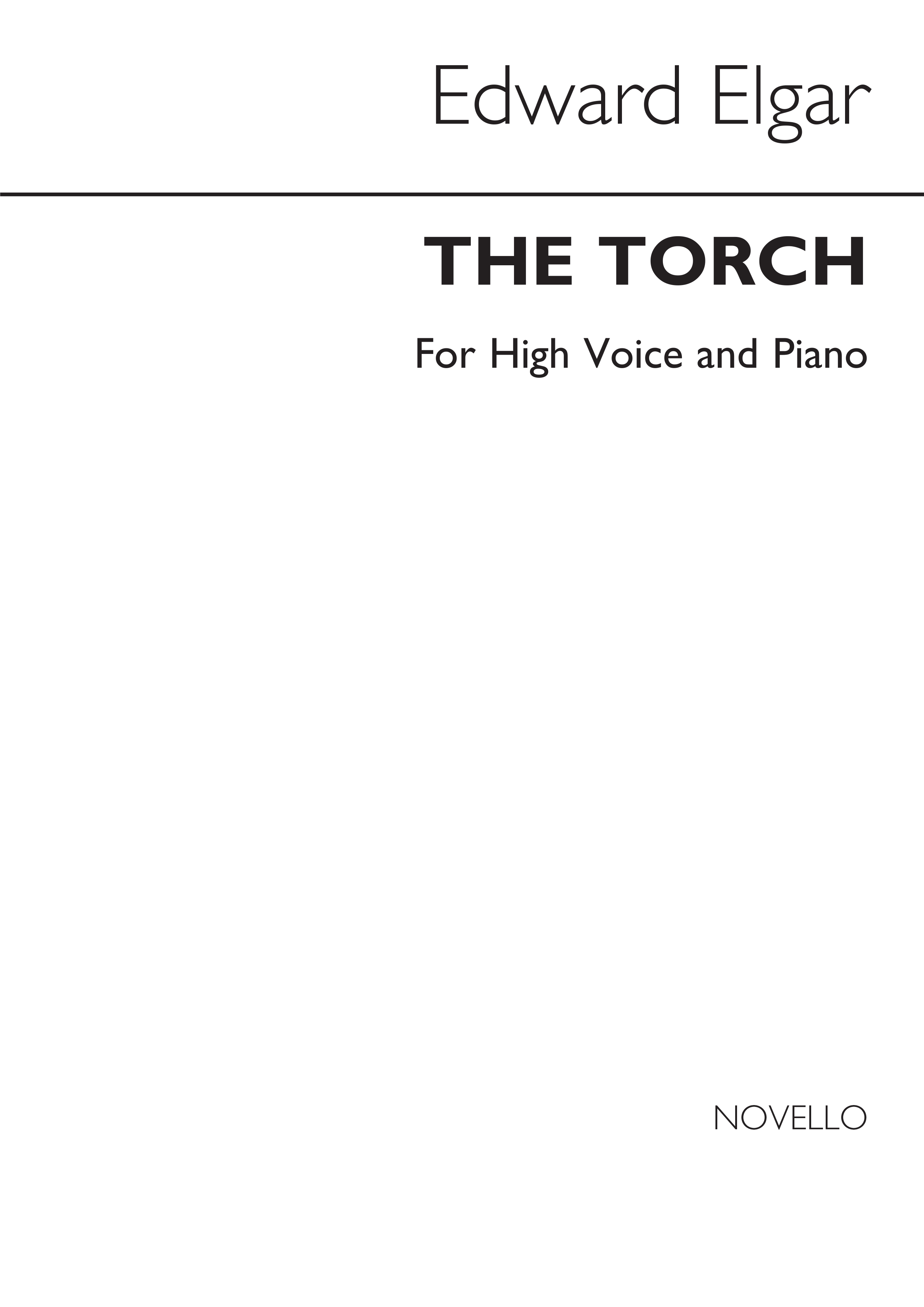 Edward Elgar: Torch In A for High Voice: High Voice: Instrumental Work