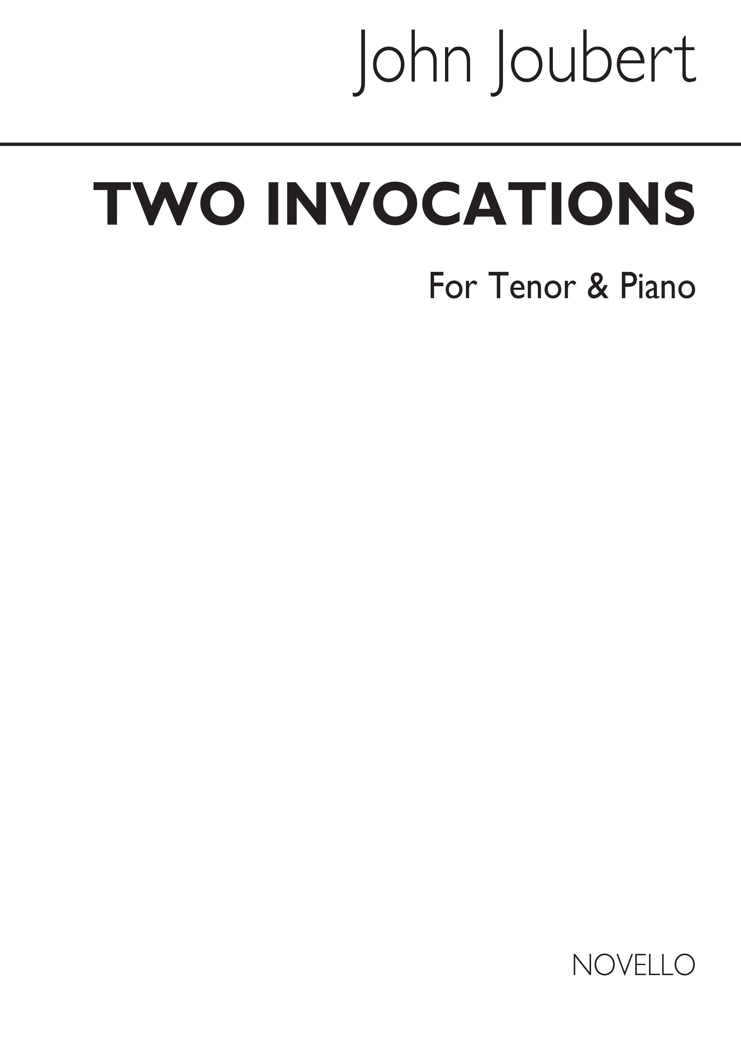 John Joubert: Two Invocations Op.26: Tenor: Instrumental Work