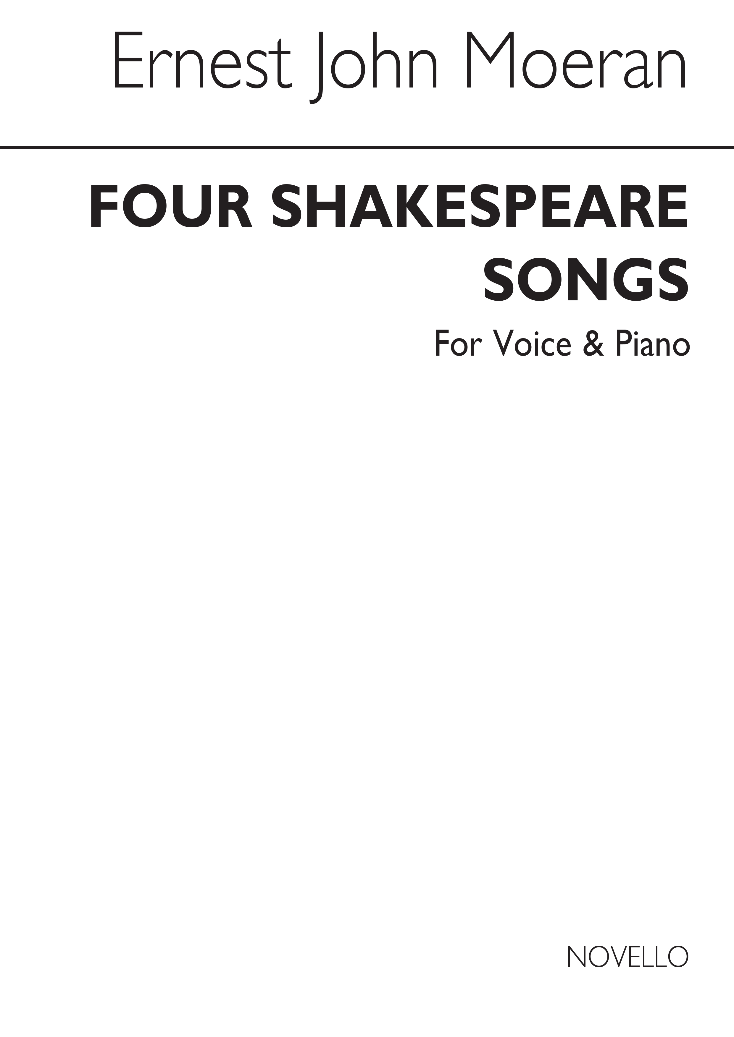 E.J Morean: Four Shakespeare Songs: High Voice: Instrumental Work