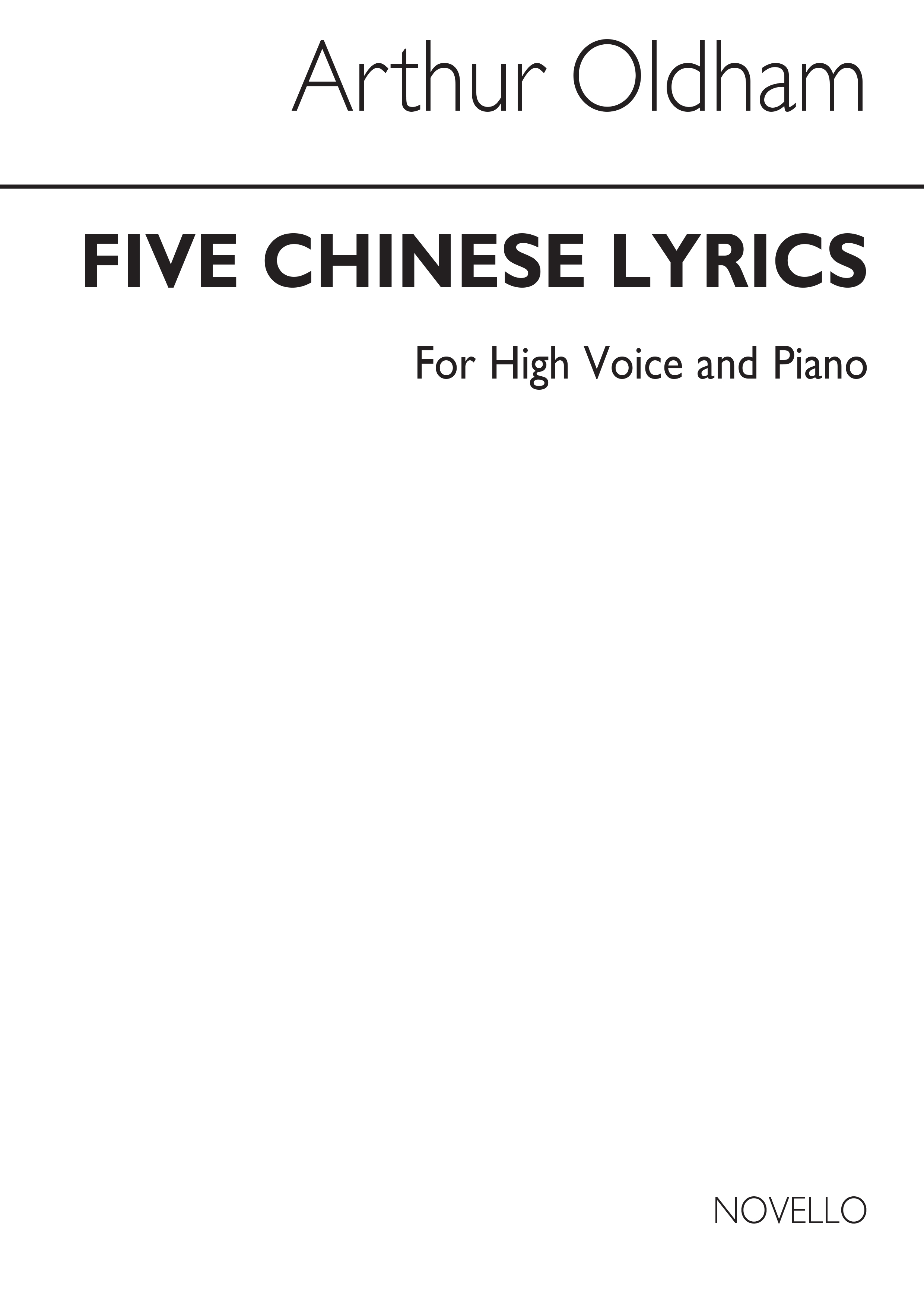 Arthur Oldham: Five Chinese Lyrics: Voice: Instrumental Work