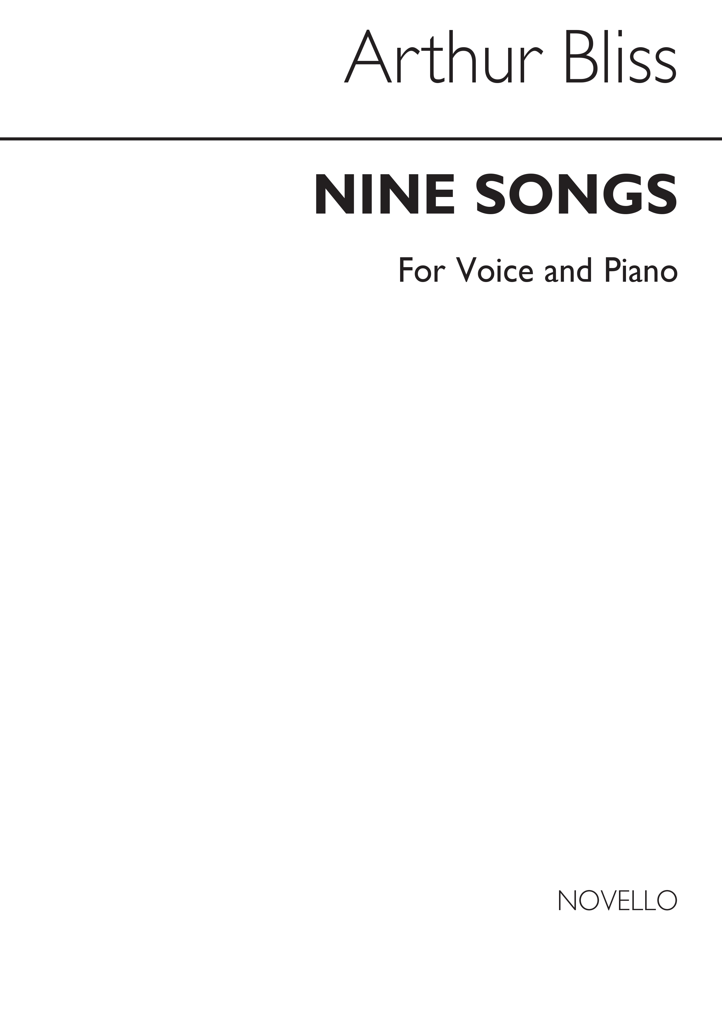Arthur Bliss: Nine Songs for Voice and Piano: Voice: Instrumental Work