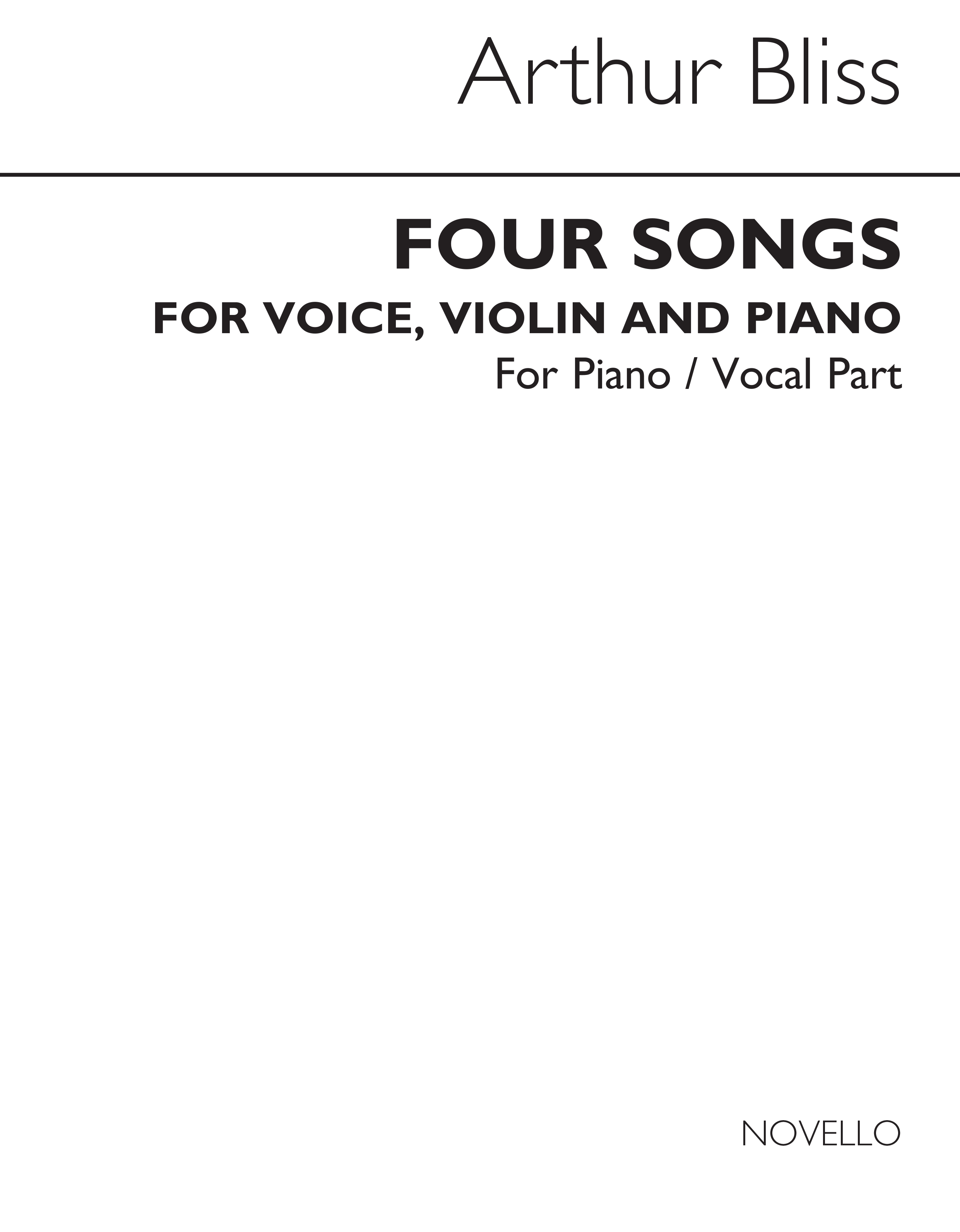 Arthur Bliss: Four Songs: Voice: Instrumental Work