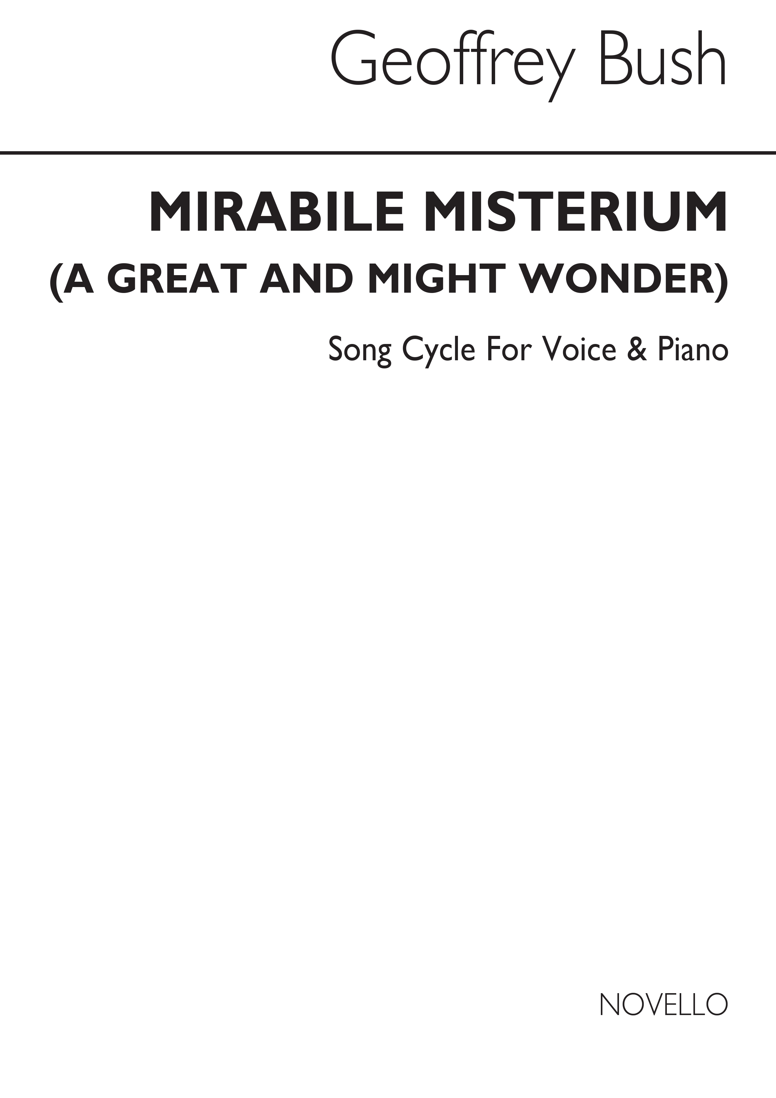 Geoffrey Bush: Mirabile Misterium for High Voice and Piano: High Voice: