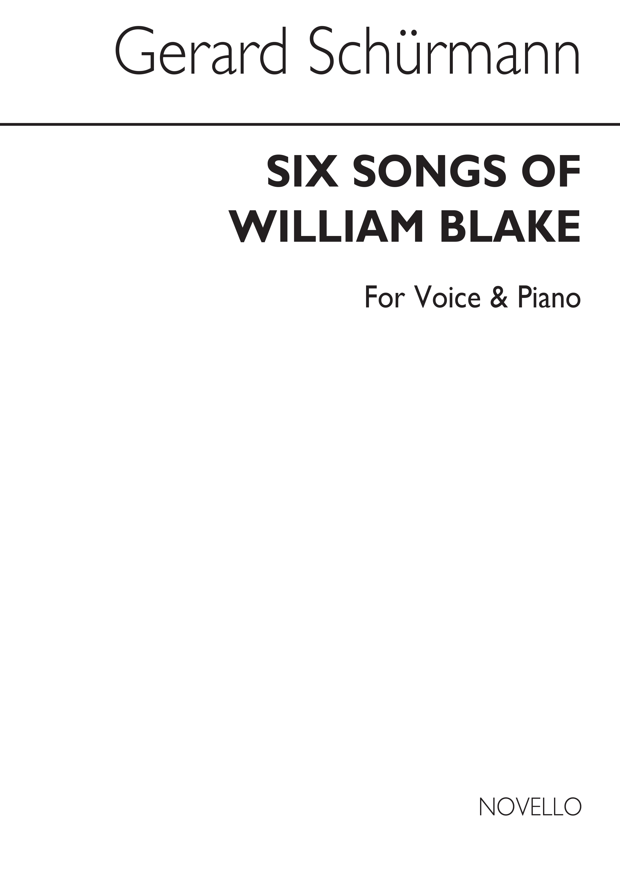 Gerard Schurmann: Six Songs of William Blake: Voice: Mixed Songbook