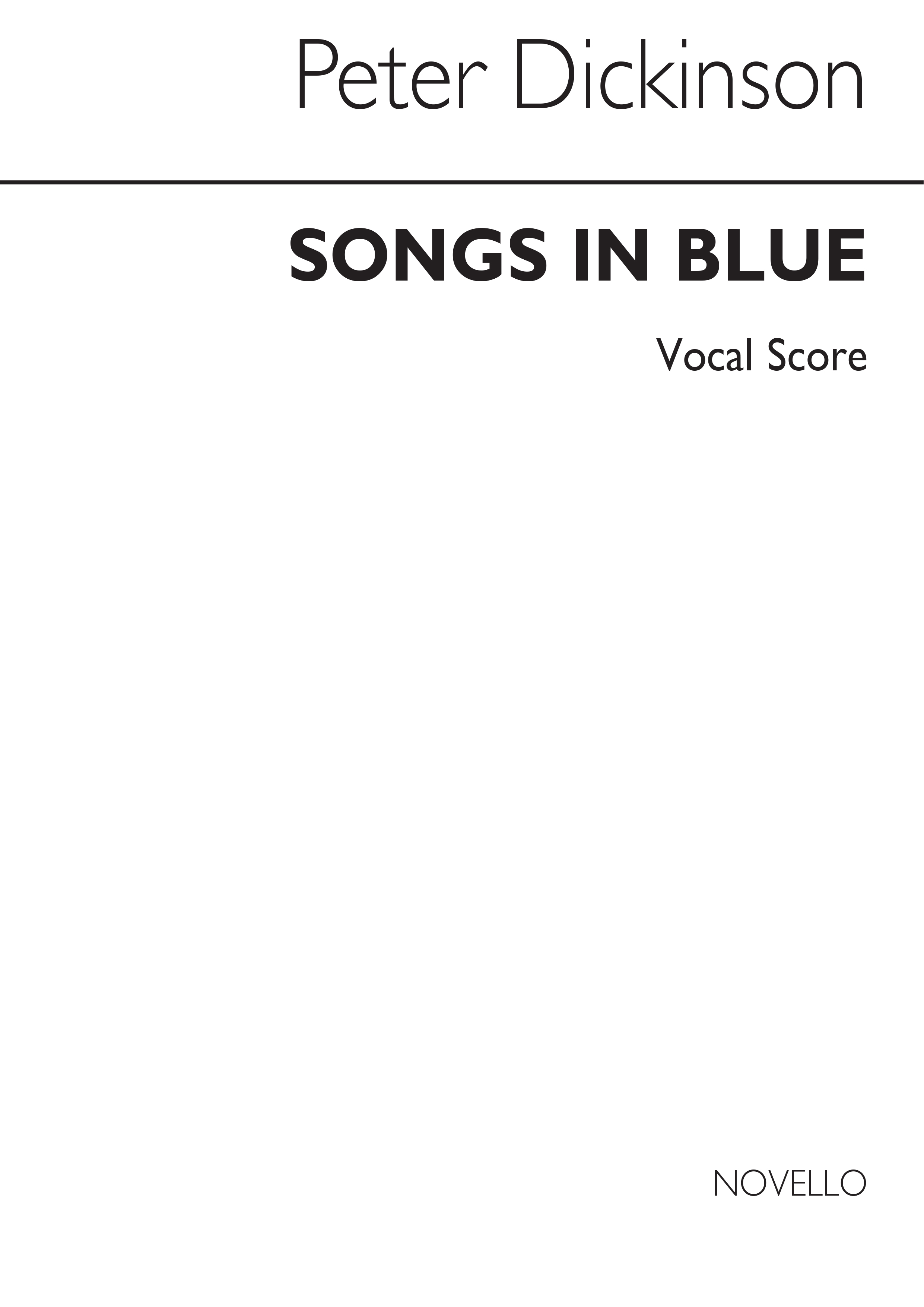 Peter Dickinson: Songs In Blue: Medium Voice: Vocal Album