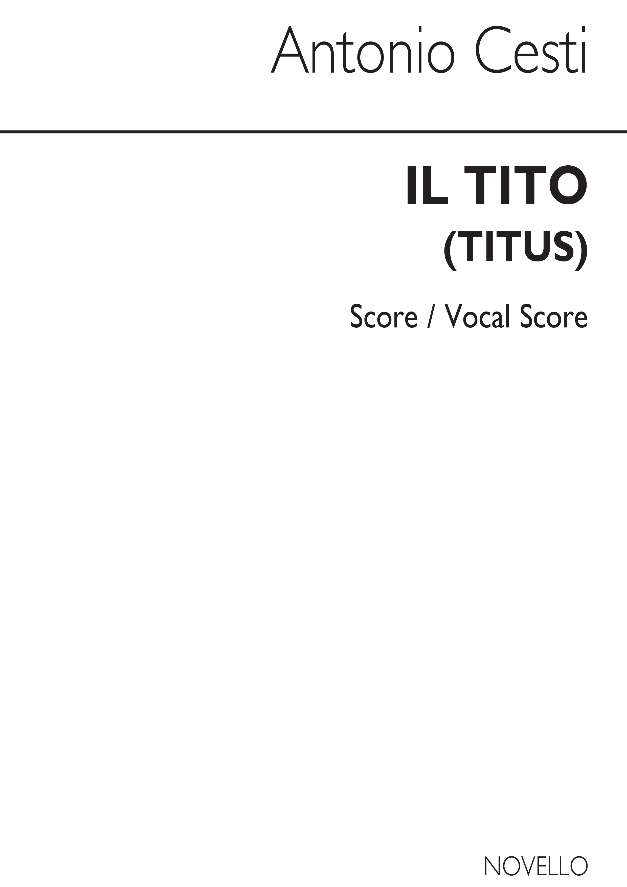 Il Tito (Score/Vocal Score): Opera: Score