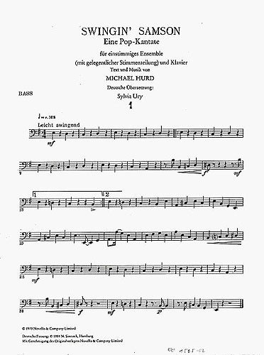 Michael Hurd: Swingin' Samson: Vocal: Vocal Score