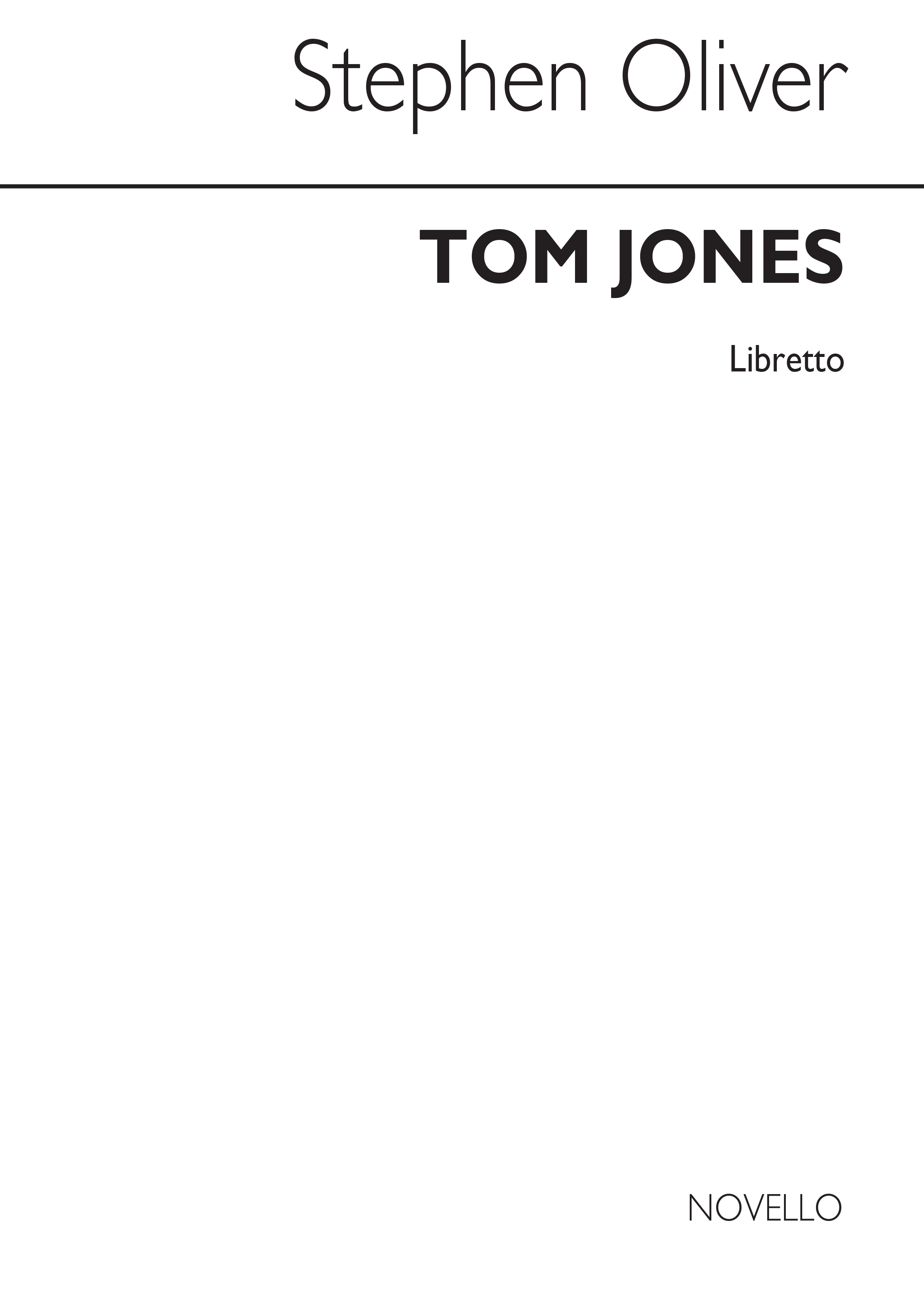 Stephen Oliver: Tom Jones (Libretto): Libretto