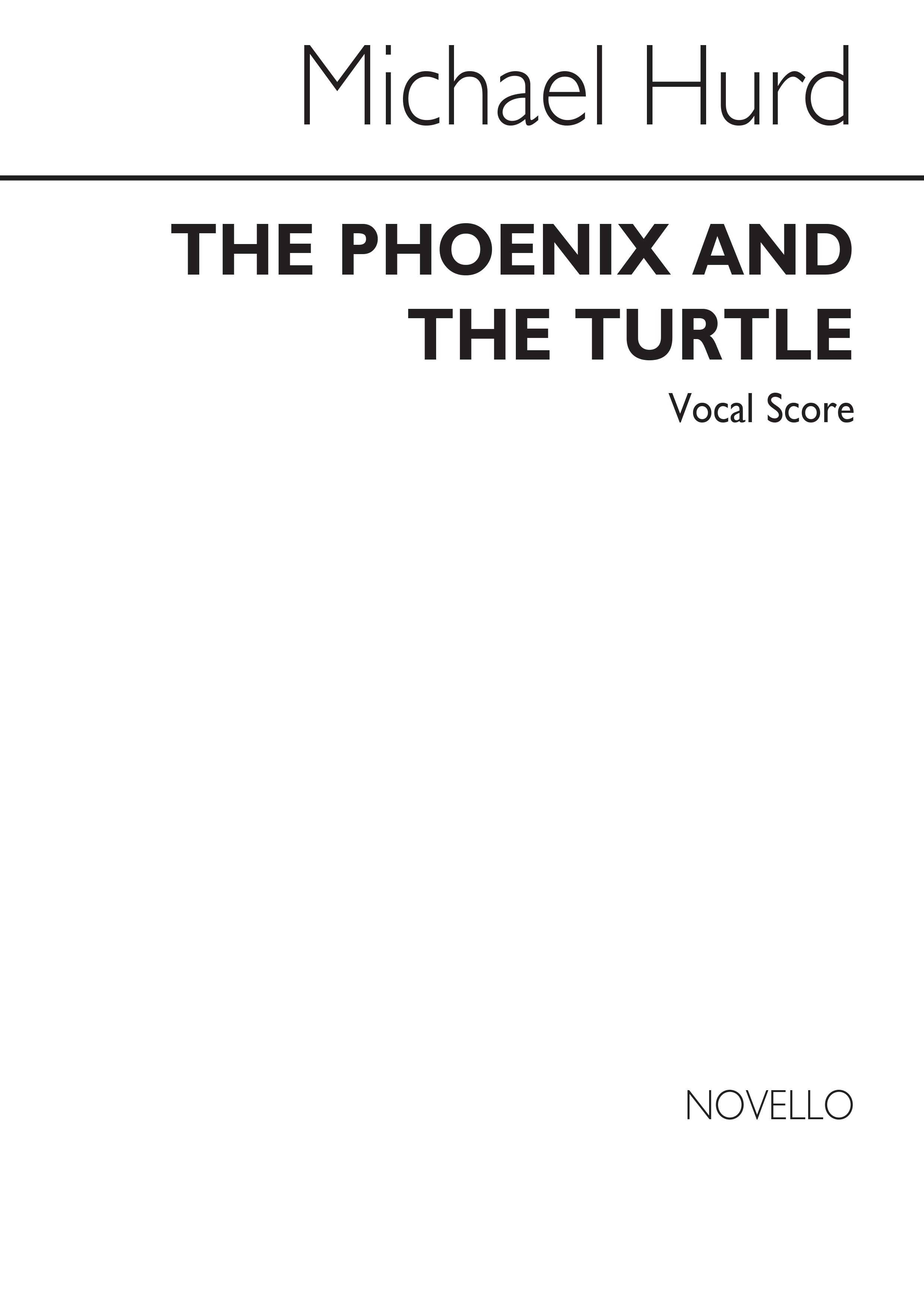Michael Hurd: Phoenix And The Turtle: SATB: Vocal Score