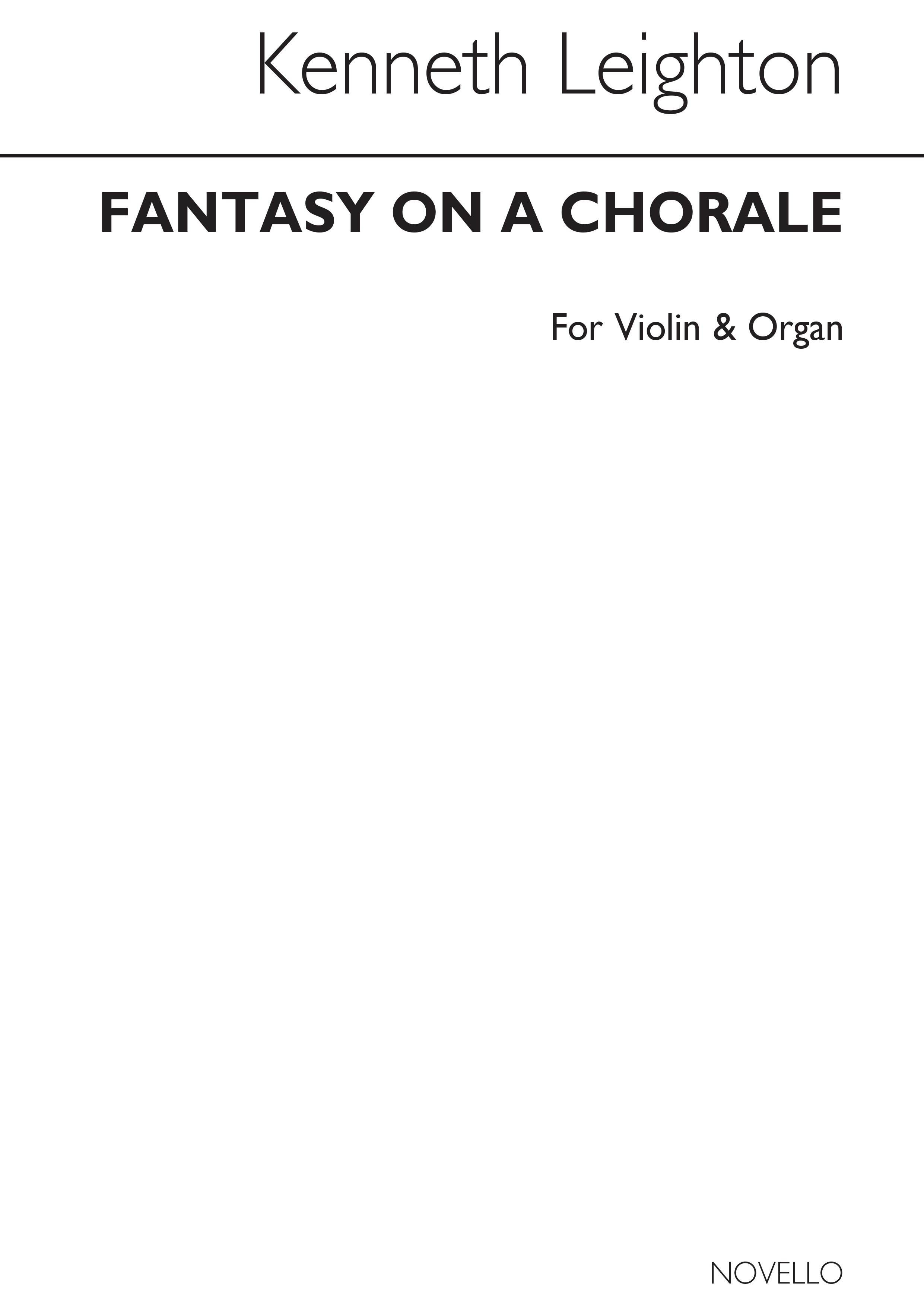 Kenneth Leighton: Fantasy On A Chorale Op.80: Violin: Instrumental Work