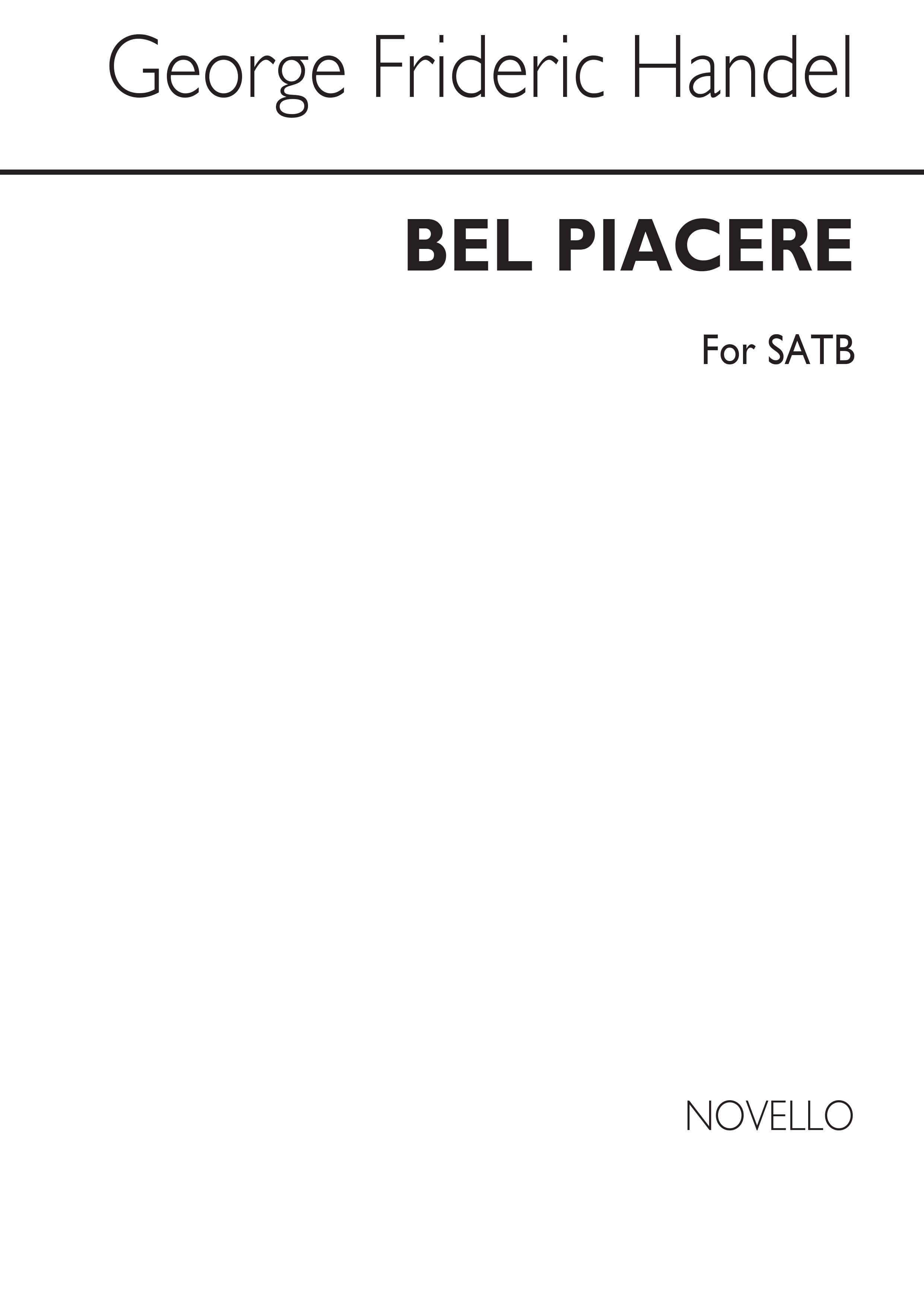 Georg Friedrich Hndel: Bel Piacere (Italian/English): SATB: Vocal Score