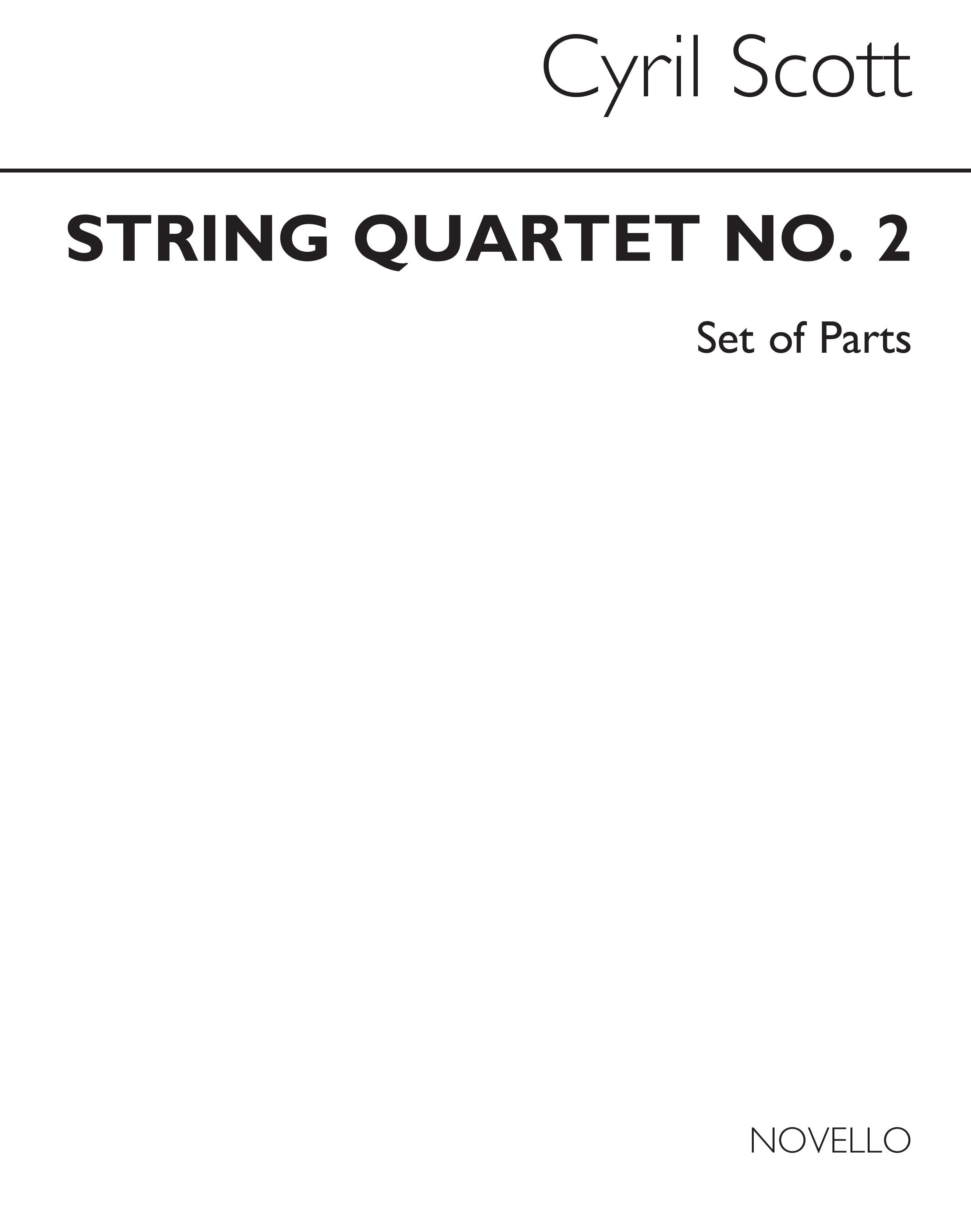 Cyril Scott: String Quartet No.2 (Parts): String Quartet: Instrumental Work