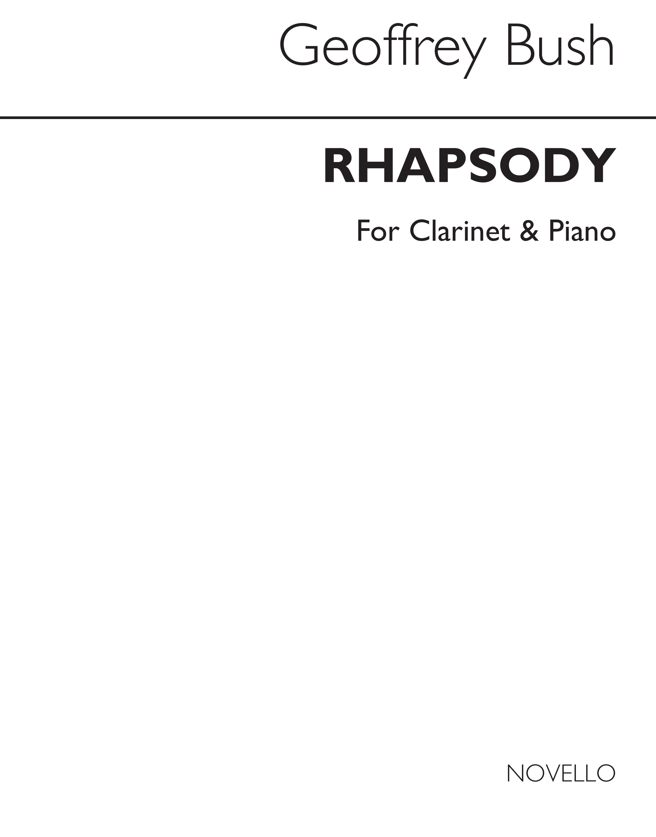 Geoffrey Bush: Rhapsody For Clarinet And Strings: Clarinet: Instrumental Work