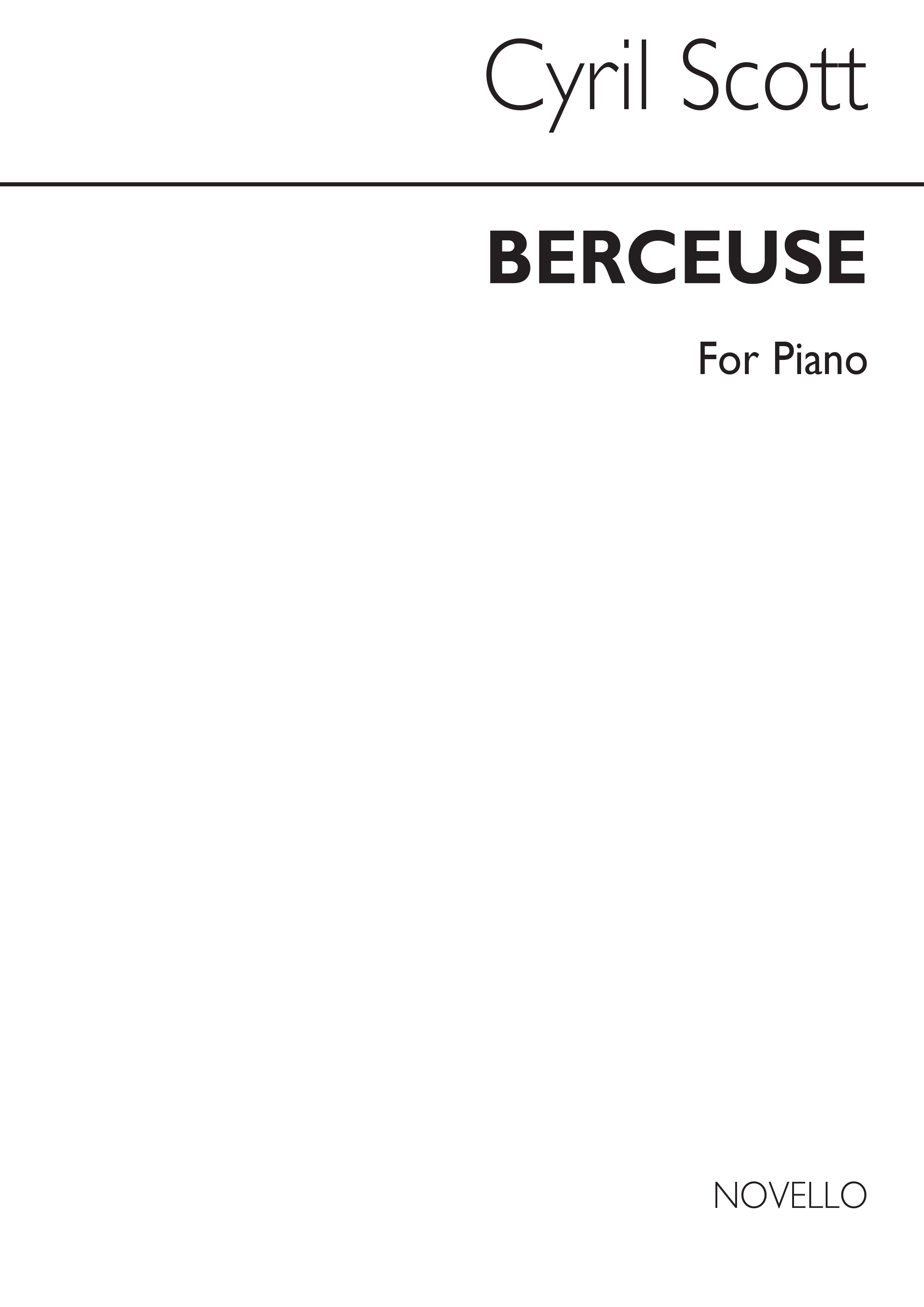 Cyril Scott: Berceuse Piano: Piano: Instrumental Work