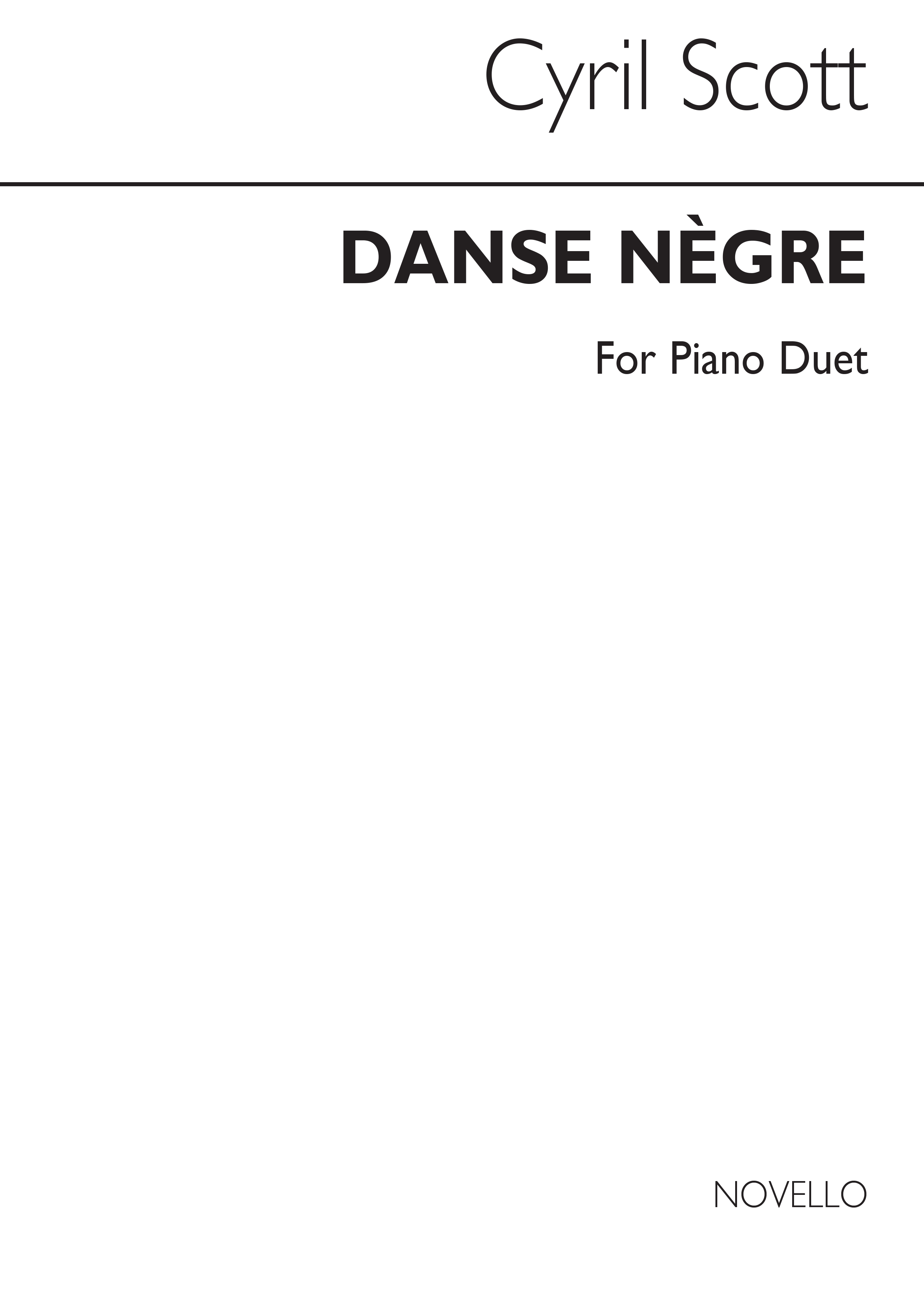 Cyril Scott: Dance Negre Op58 No.5 Piano Duet: Piano Duet: Instrumental Work