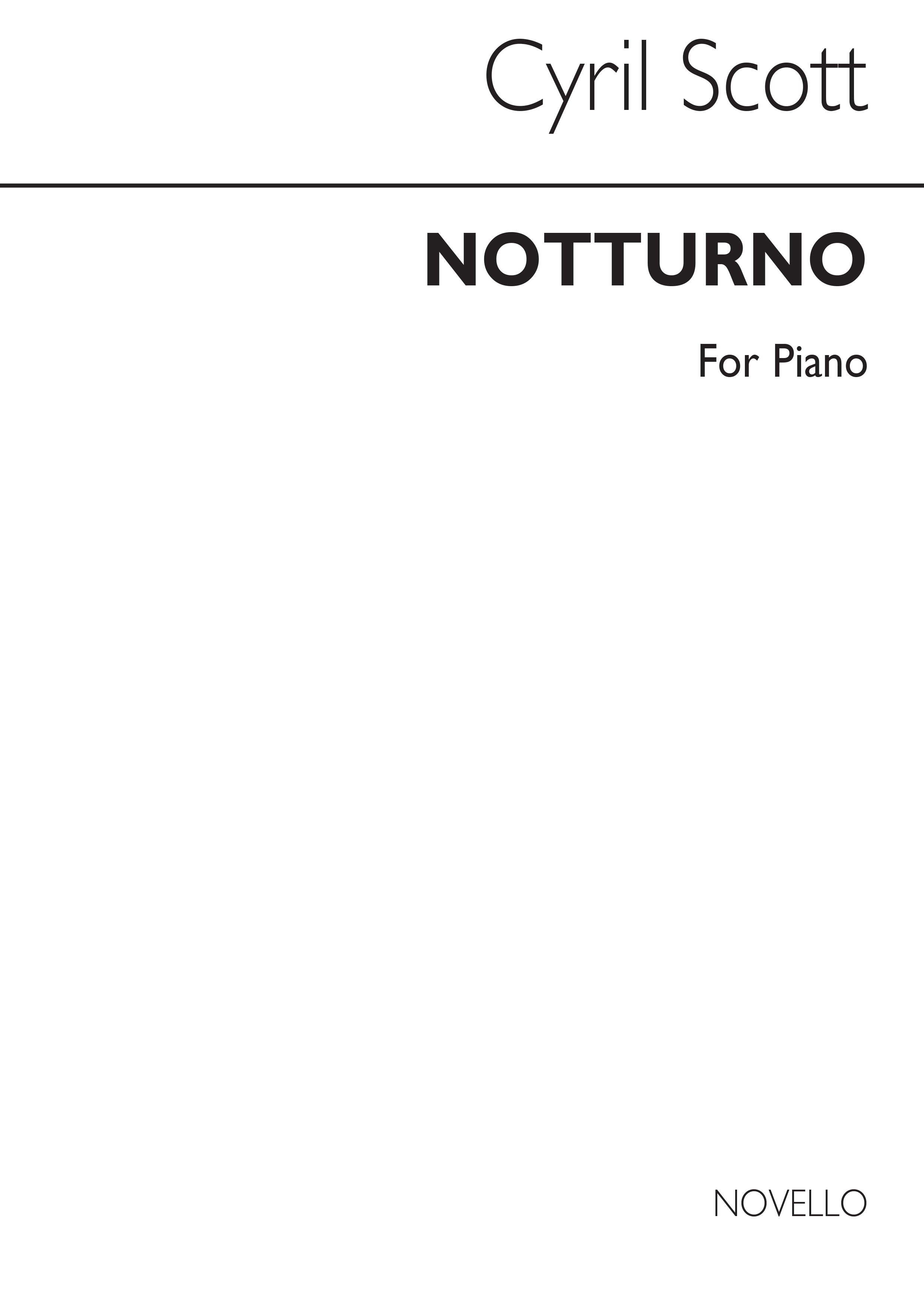 Cyril Scott: Notturno Op54 No.5 Piano: Piano: Instrumental Work