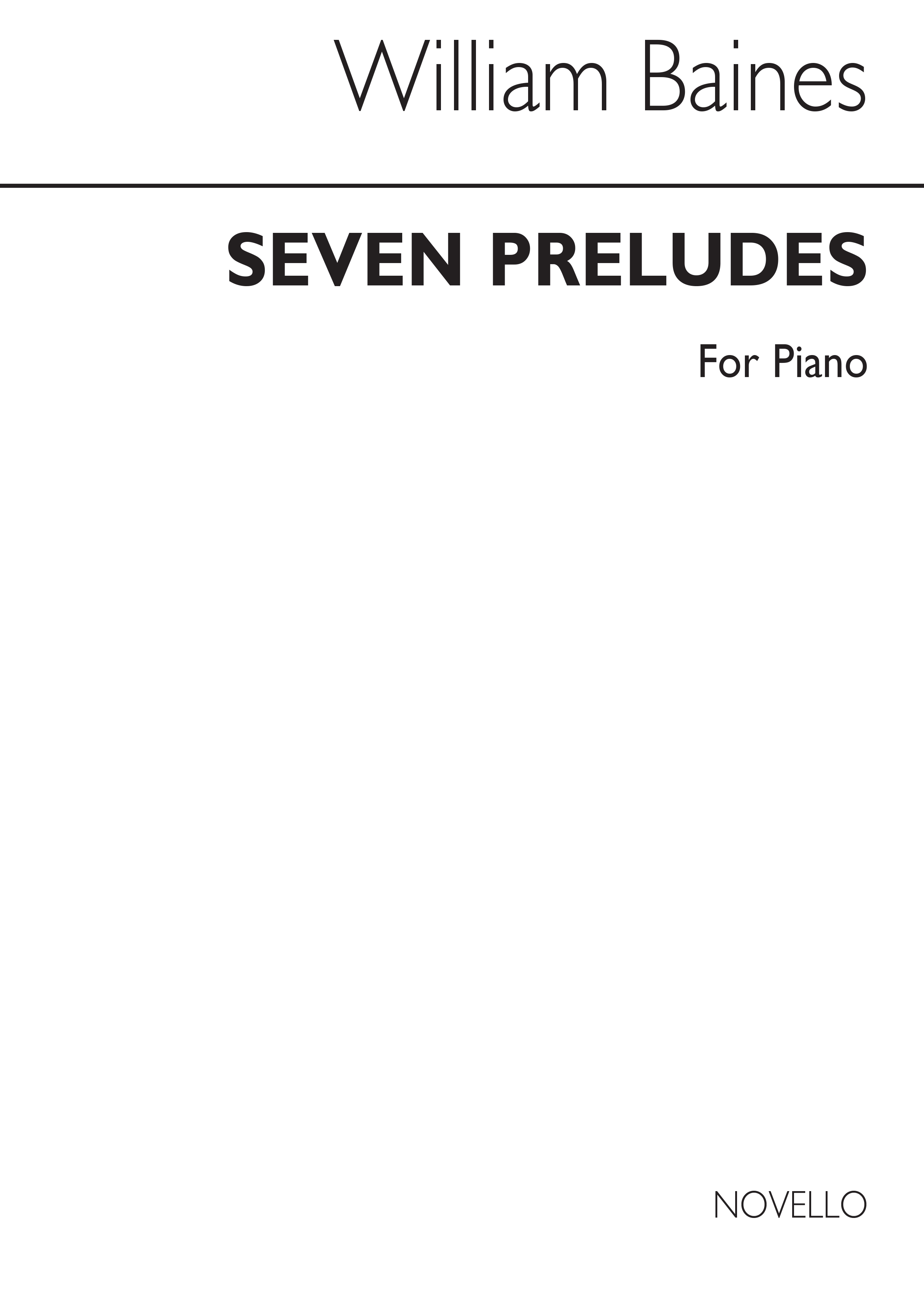 William Baines: Seven Preludes: Piano: Instrumental Album