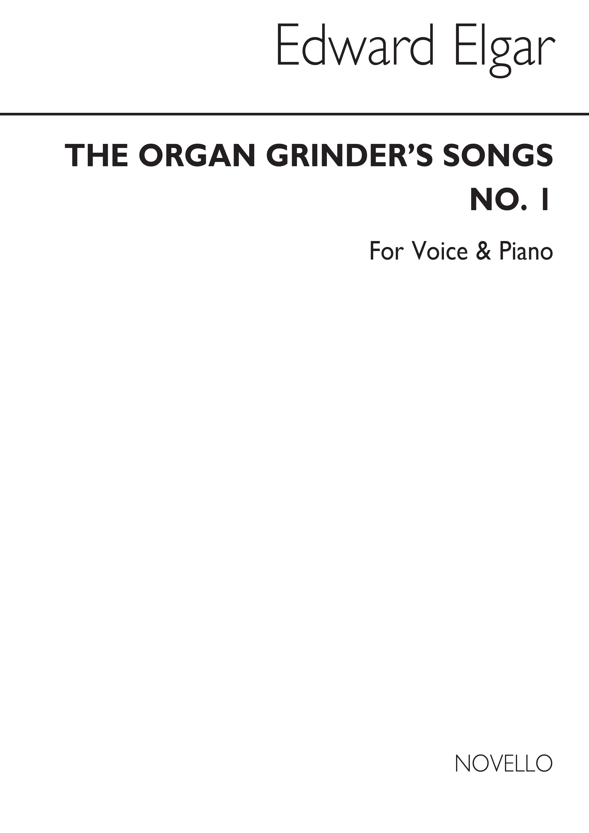 Edward Elgar: The Organ Grinder's Songs No.1: Voice: Vocal Work