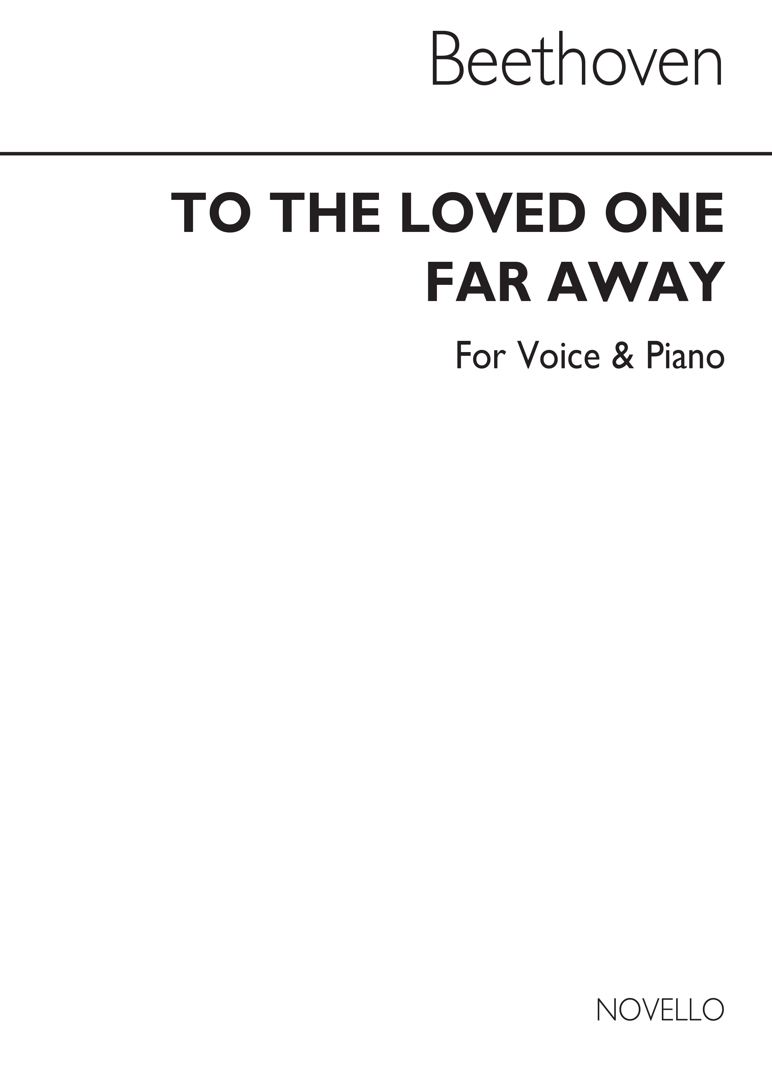 Ludwig van Beethoven: Beethoven To The Loved One Far Away (E/G): Voice: Vocal