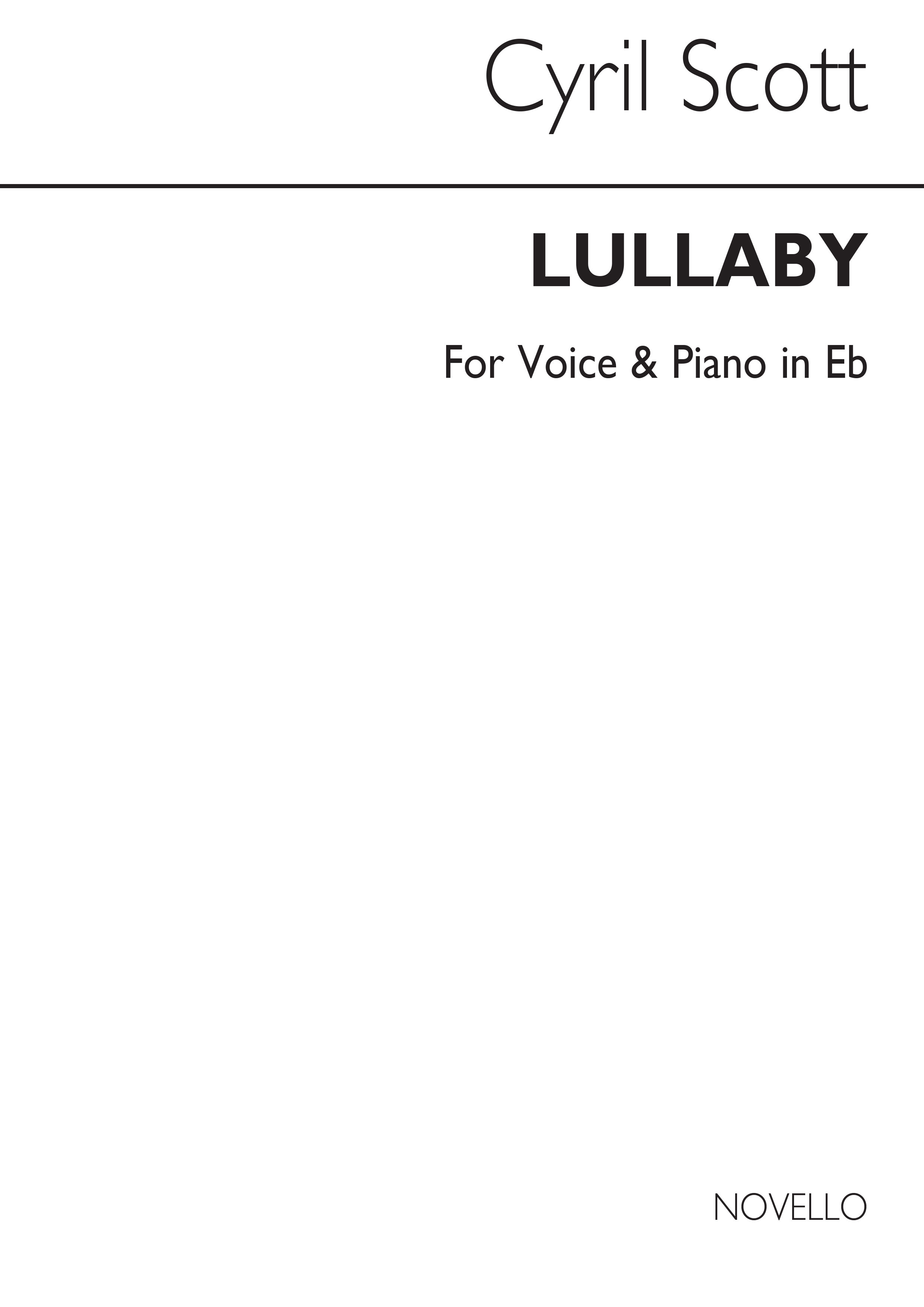 Cyril Scott: Lullaby Op.57 No.2 In Eb: Medium Voice: Instrumental Work