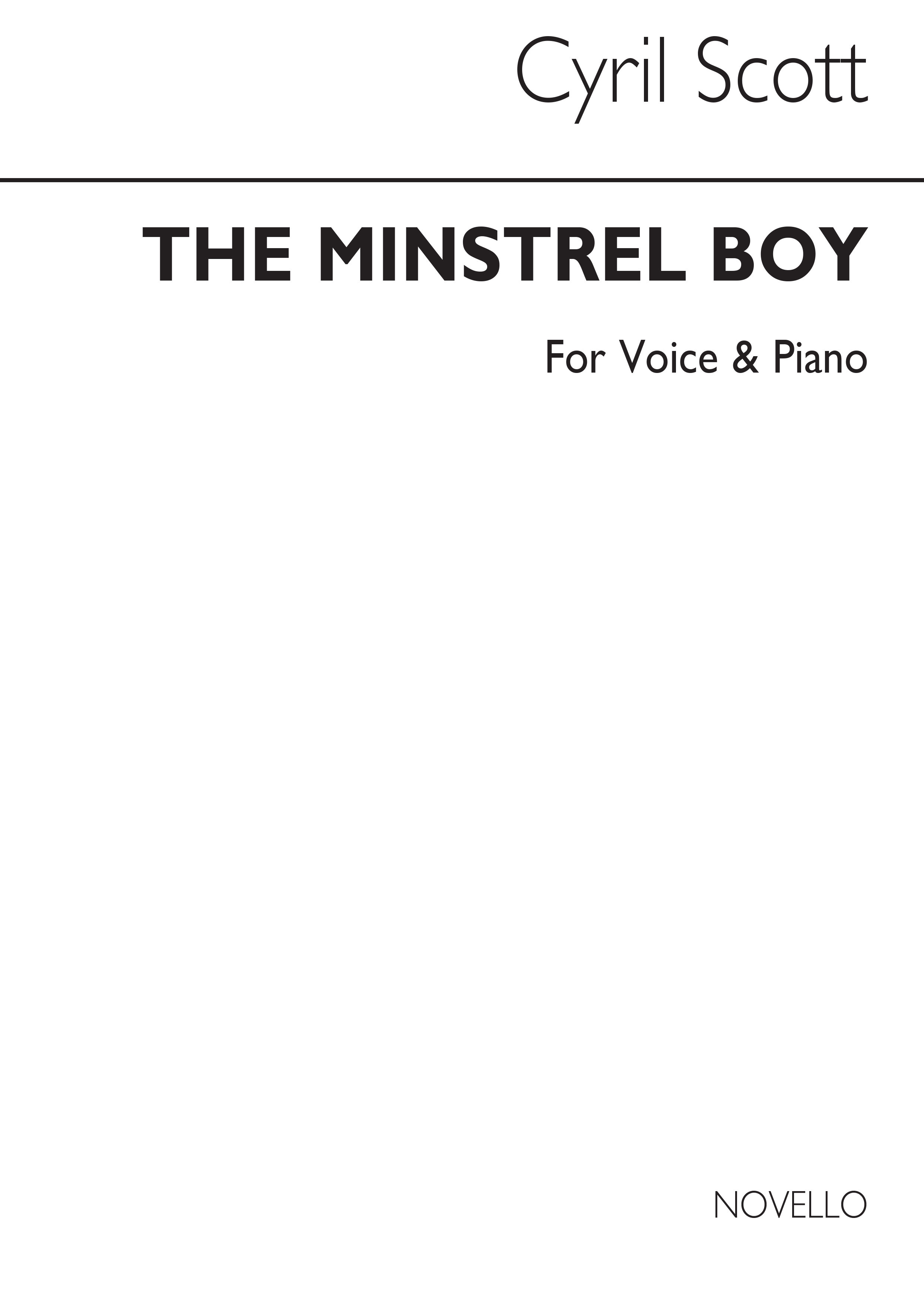 Cyril Scott: The Minstrel Boy-low Voice/Piano (Key E Flat): Low Voice: Vocal