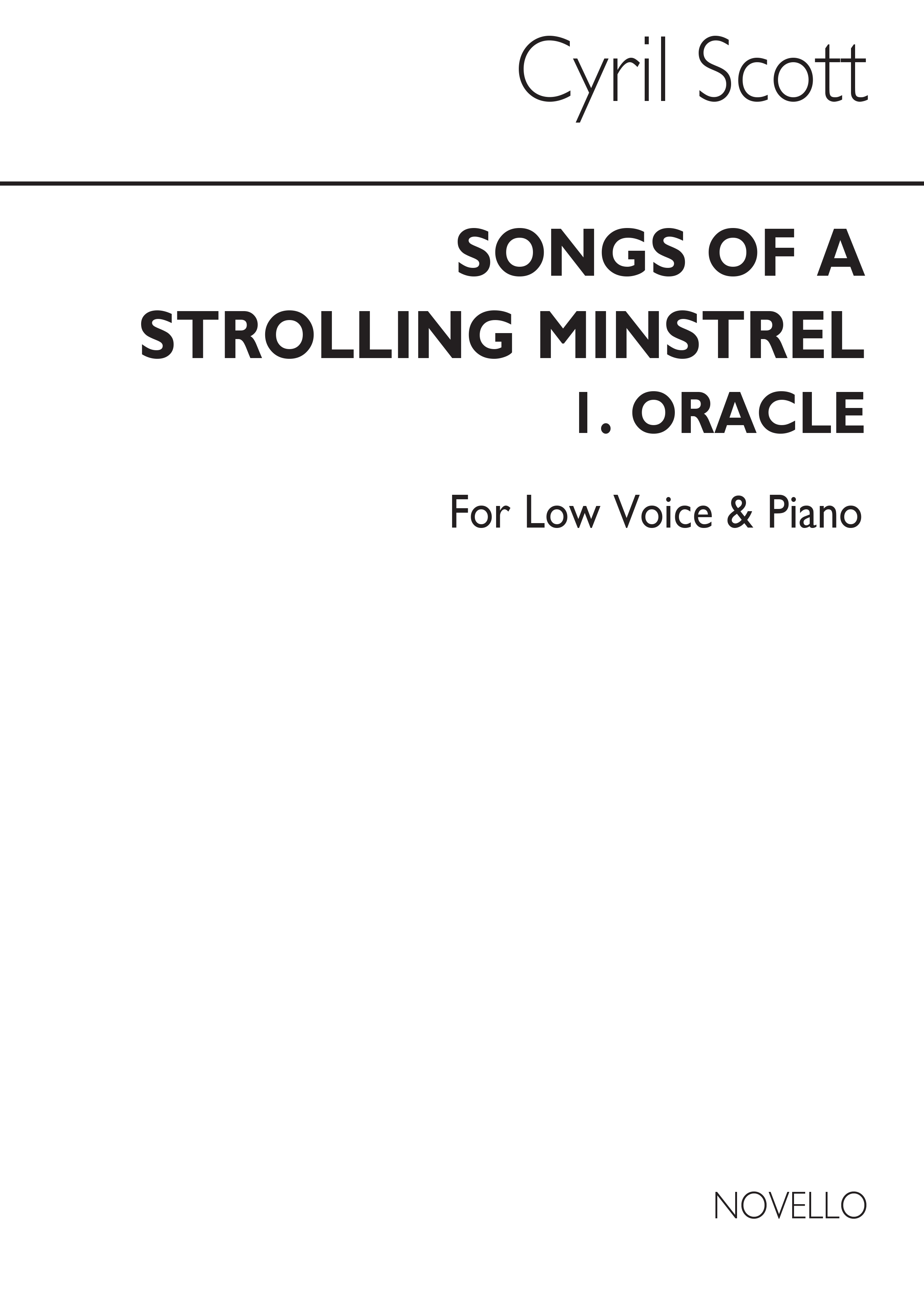 Cyril Scott: Oracle (Songs Of A Strolling Minstrel): Low Voice: Vocal Work