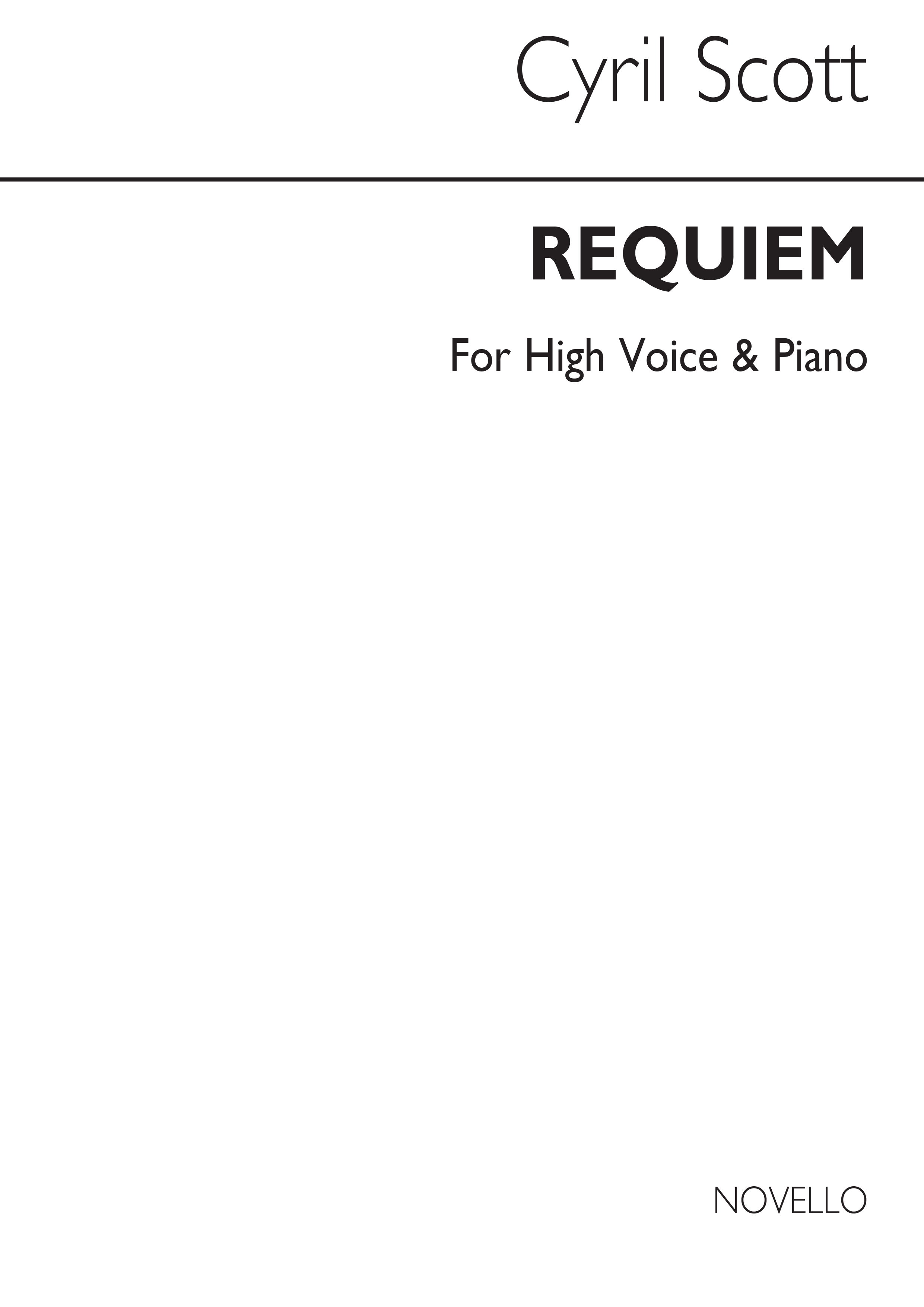 Cyril Scott: Requiem-high Voice/Piano (Key-e Flat): High Voice: Vocal Work