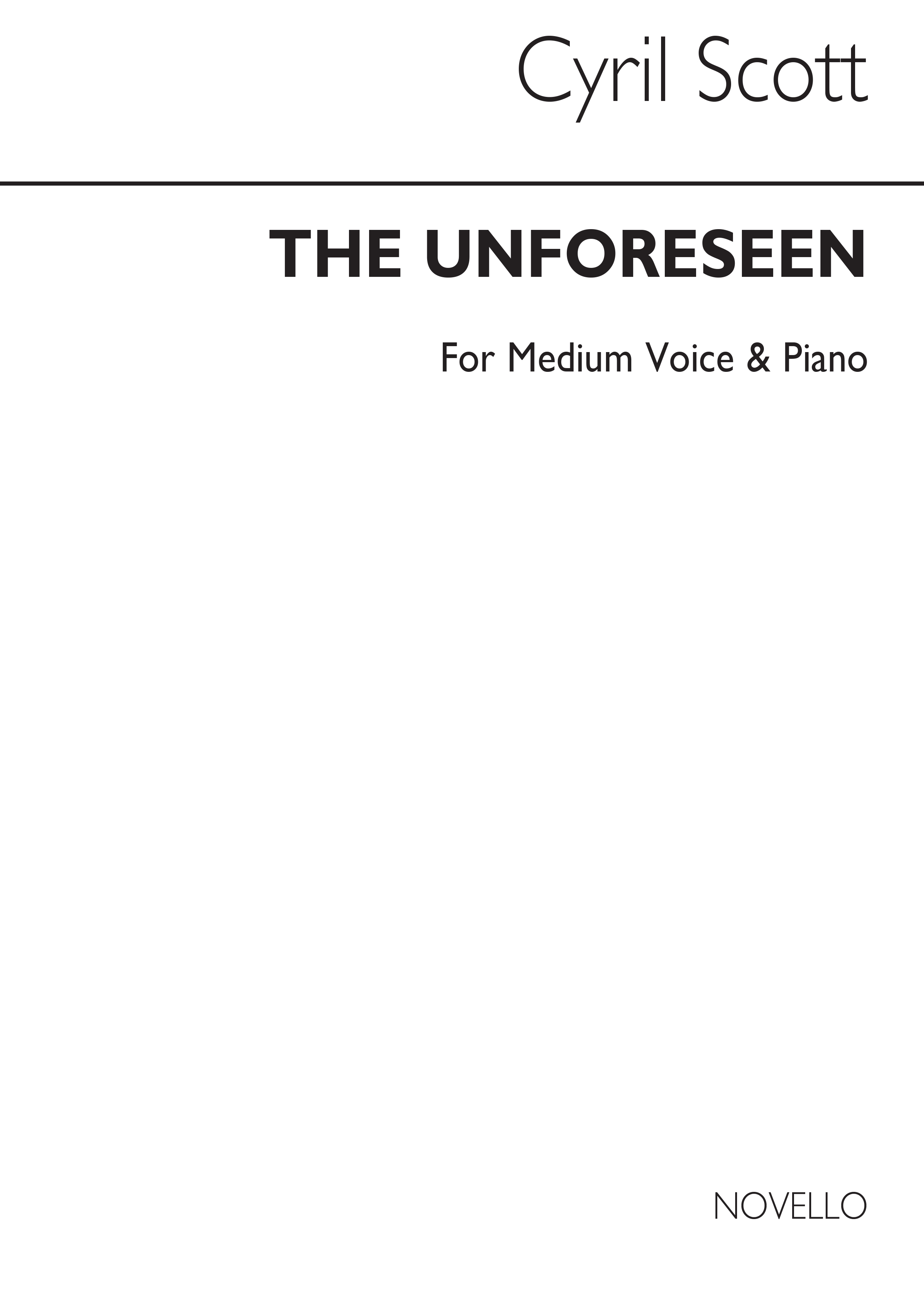 Cyril Scott: The Unforeseen Op74 No.3 (Key-c): Medium Voice: Vocal Work