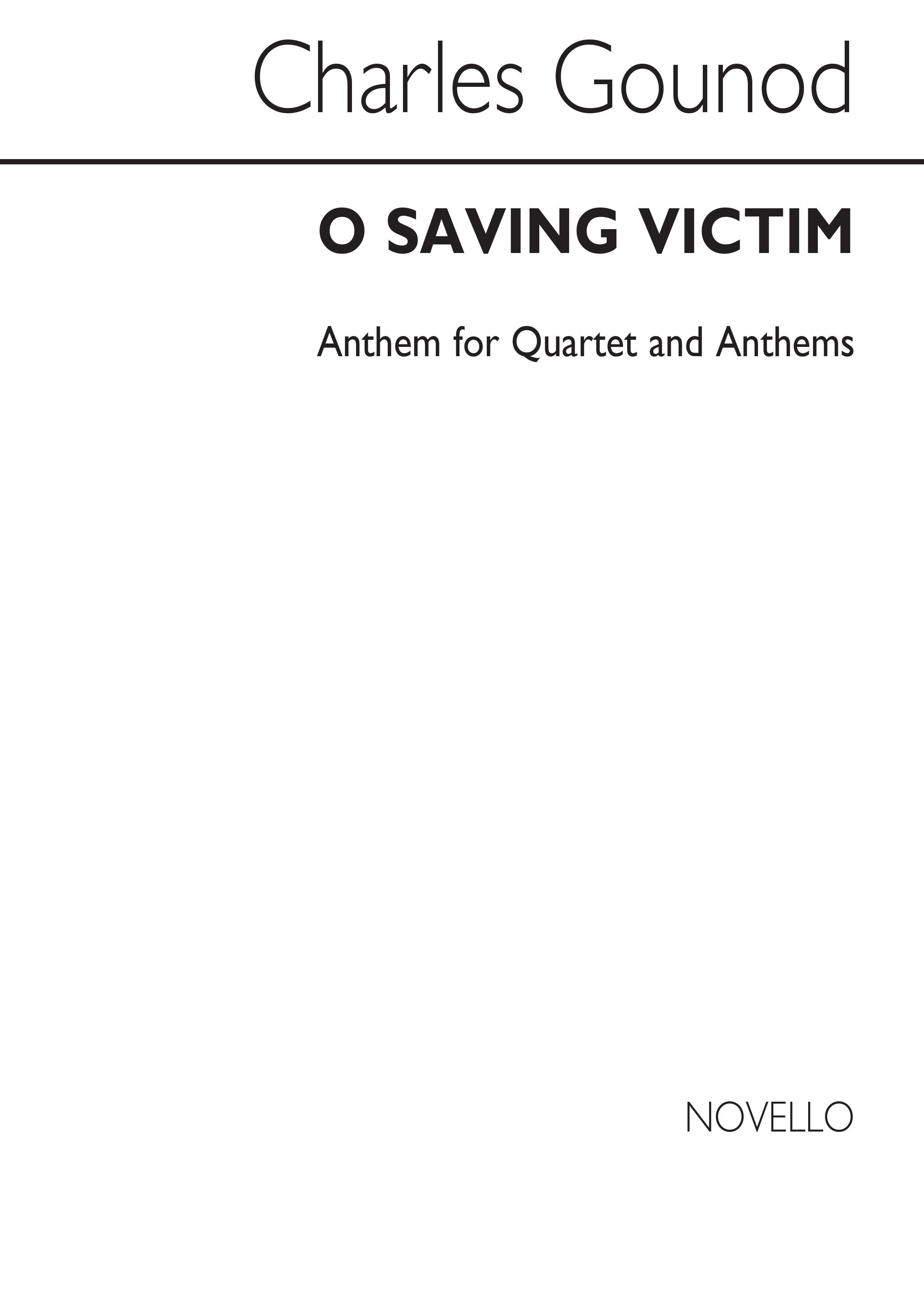 Charles Gounod: O Saving Victim: SATB: Vocal Score