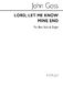 John Goss: Lord Let Know Mine End: SATB: Vocal Score