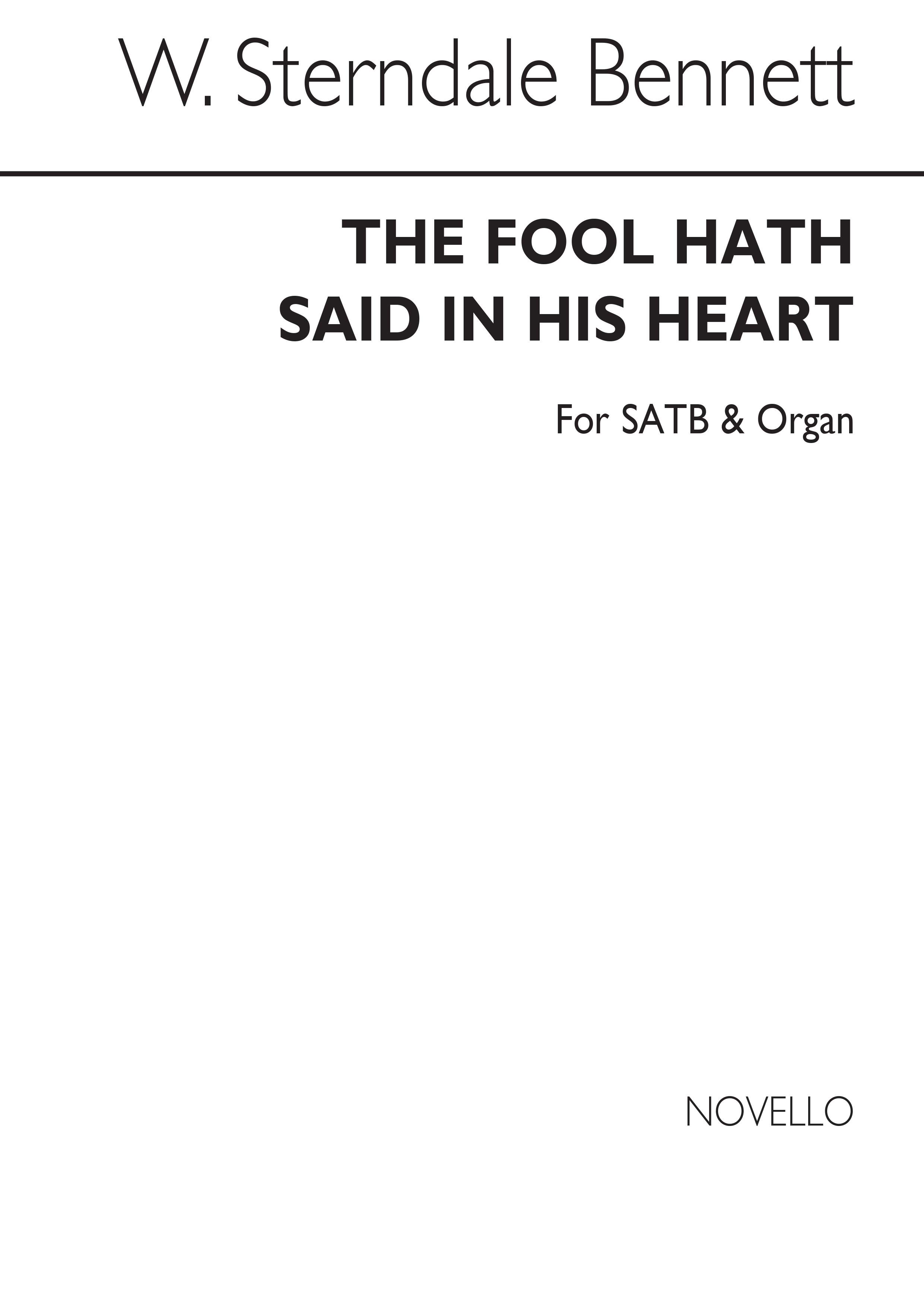 The Fool Hath Said: Mixed Choir: Single Sheet
