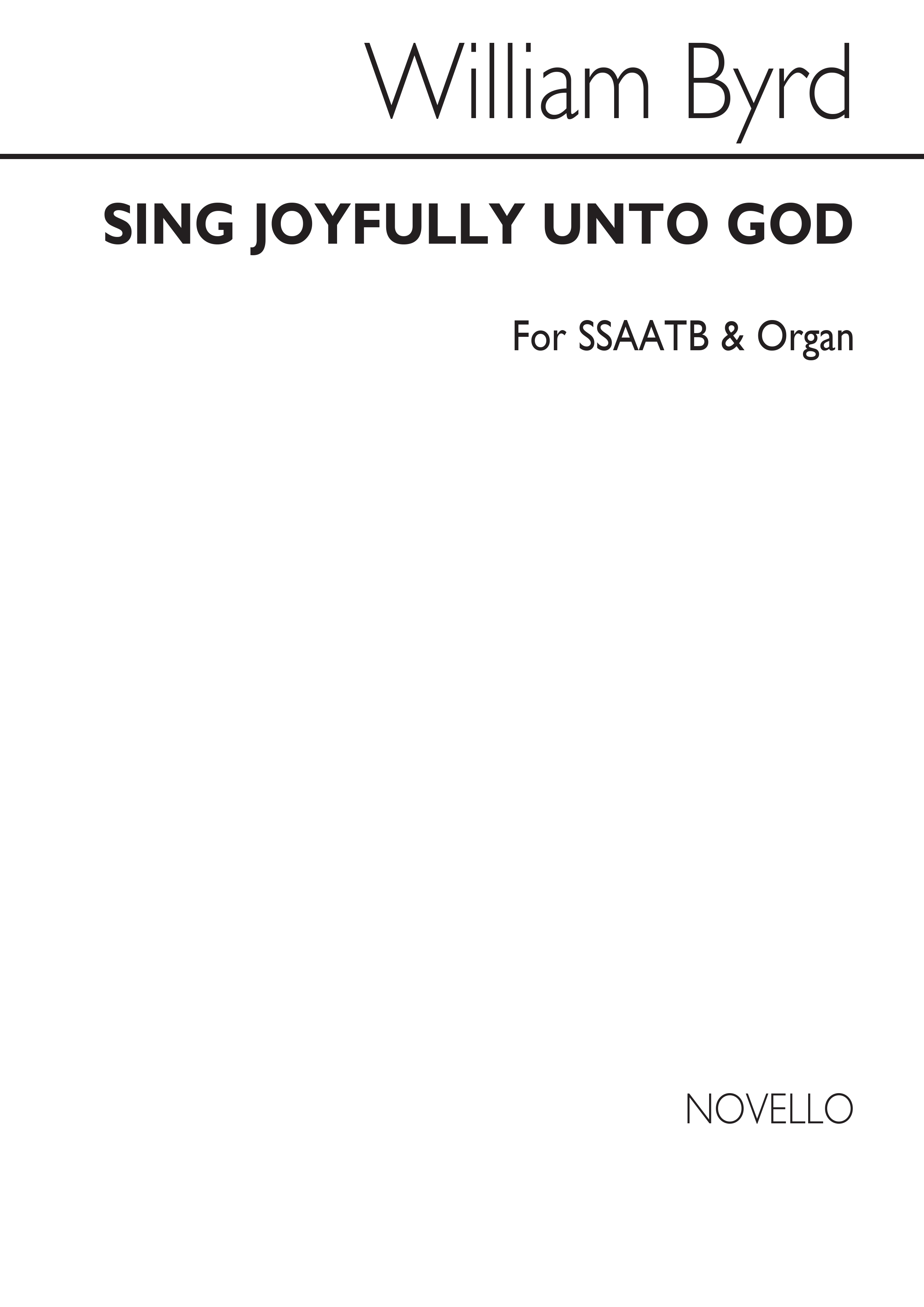 William Byrd: Sing Joyfully Unto God: SATB: Vocal Score
