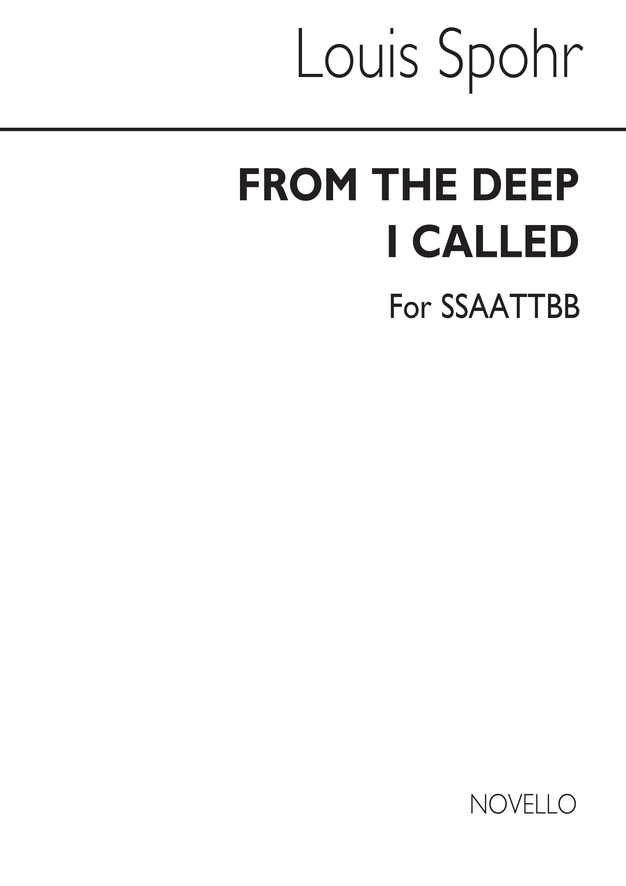Louis Spohr: From The Deep I Called: SATB: Vocal Score