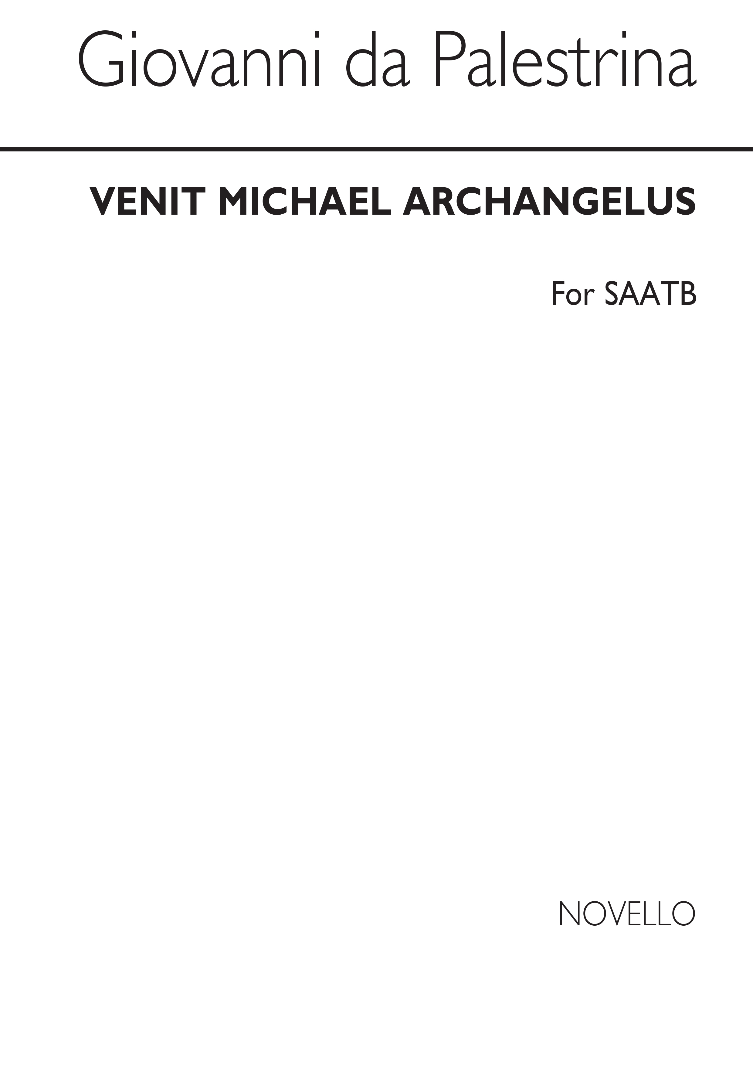 Giovanni Palestrina: Venit Michael Archangelus: SATB: Vocal Score