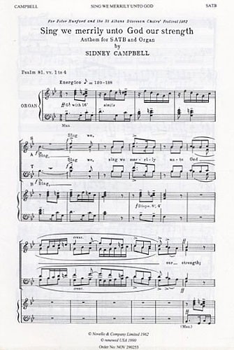 Sidney Campbell: Sing We Merrily Unto God: SATB: Vocal Score