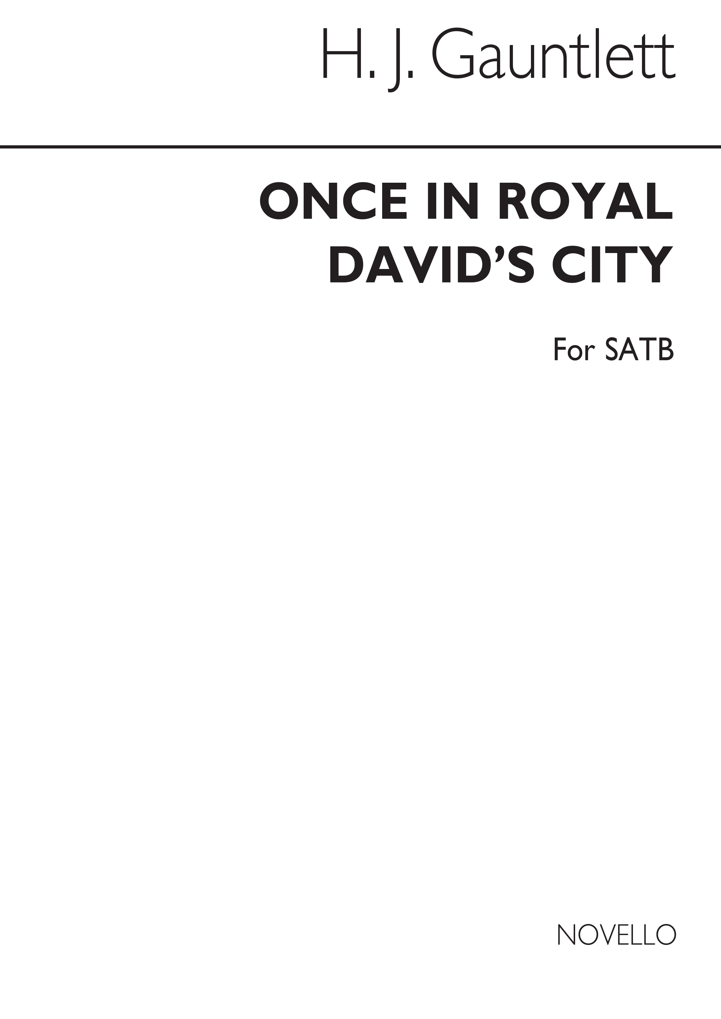 Once In Royal David's City: SATB