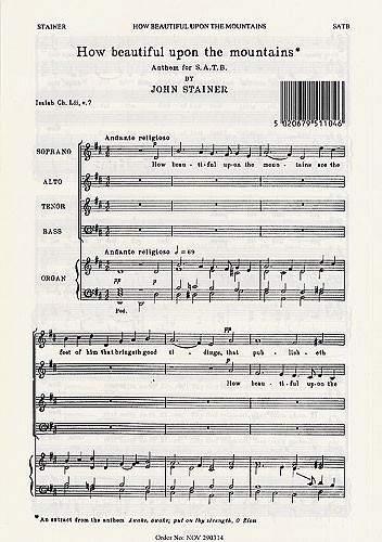 Sir John Stainer: How Beautiful Upon The Mountains: SATB: Vocal Score