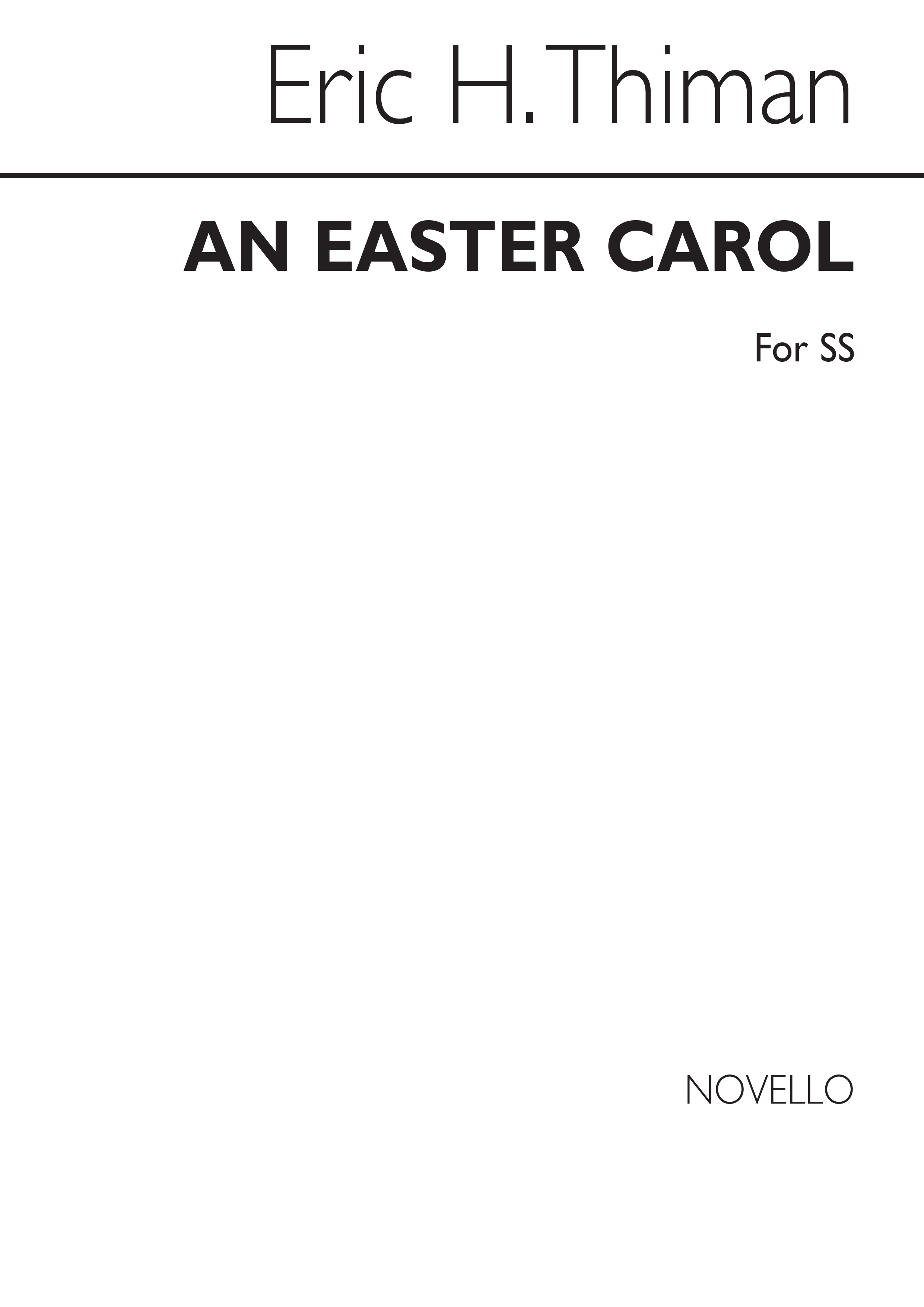 Eric Thiman: An Easter Carol: Soprano: Vocal Score