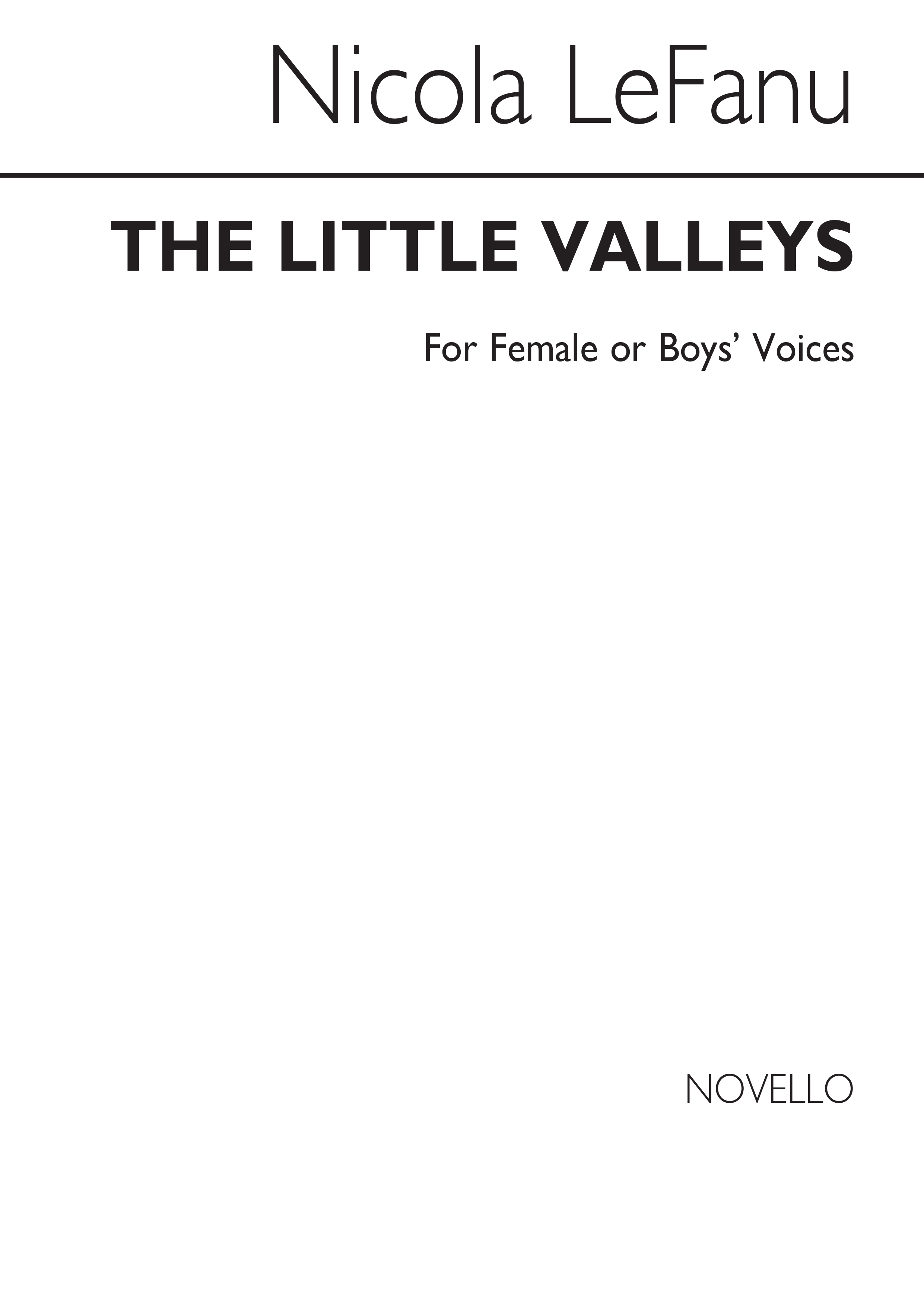 Nicola LeFanu: Little Valleys: Soprano: Vocal Score