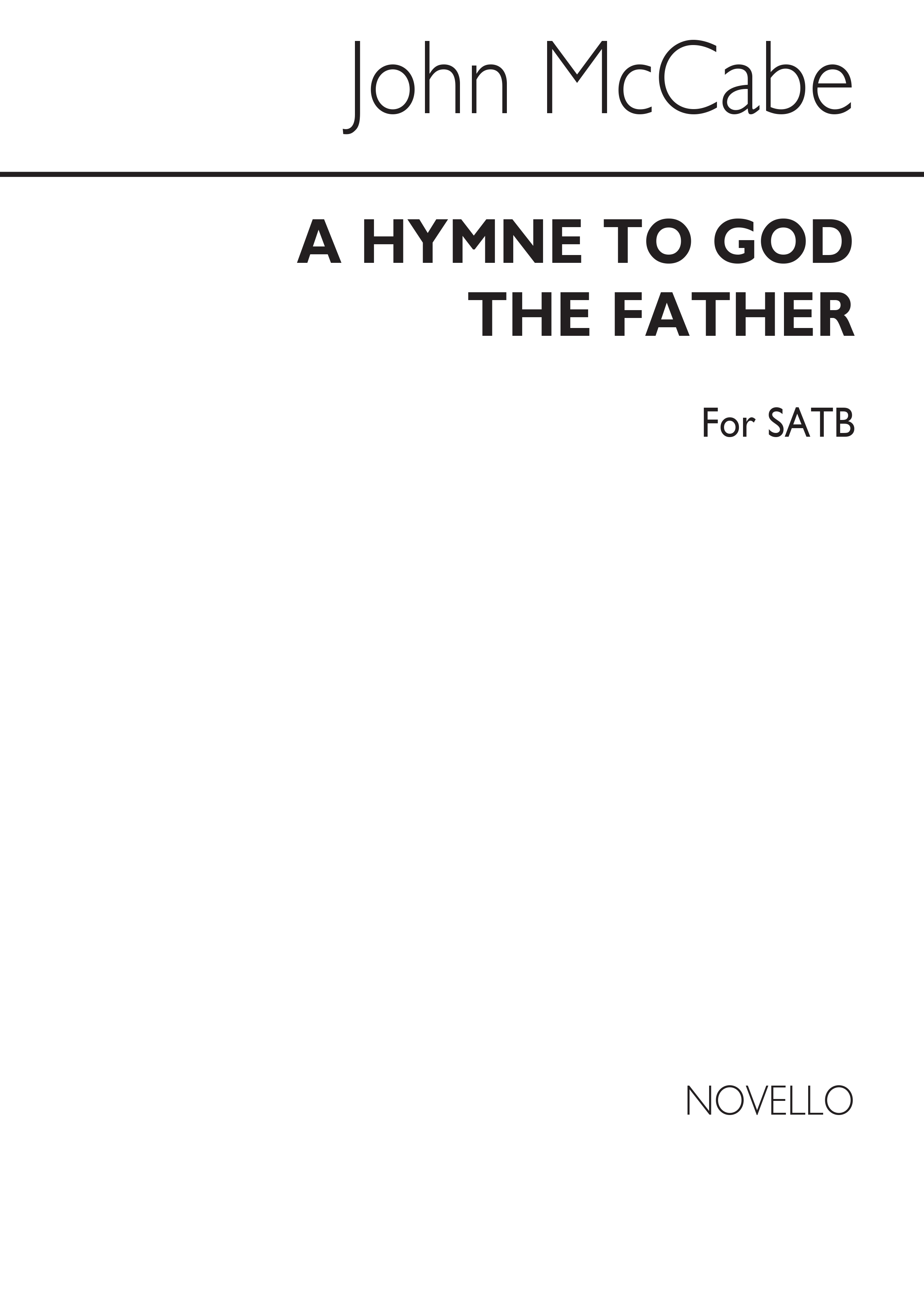 John McCabe: Hymne To God The Father for SATB Chorus: SATB: Vocal Score